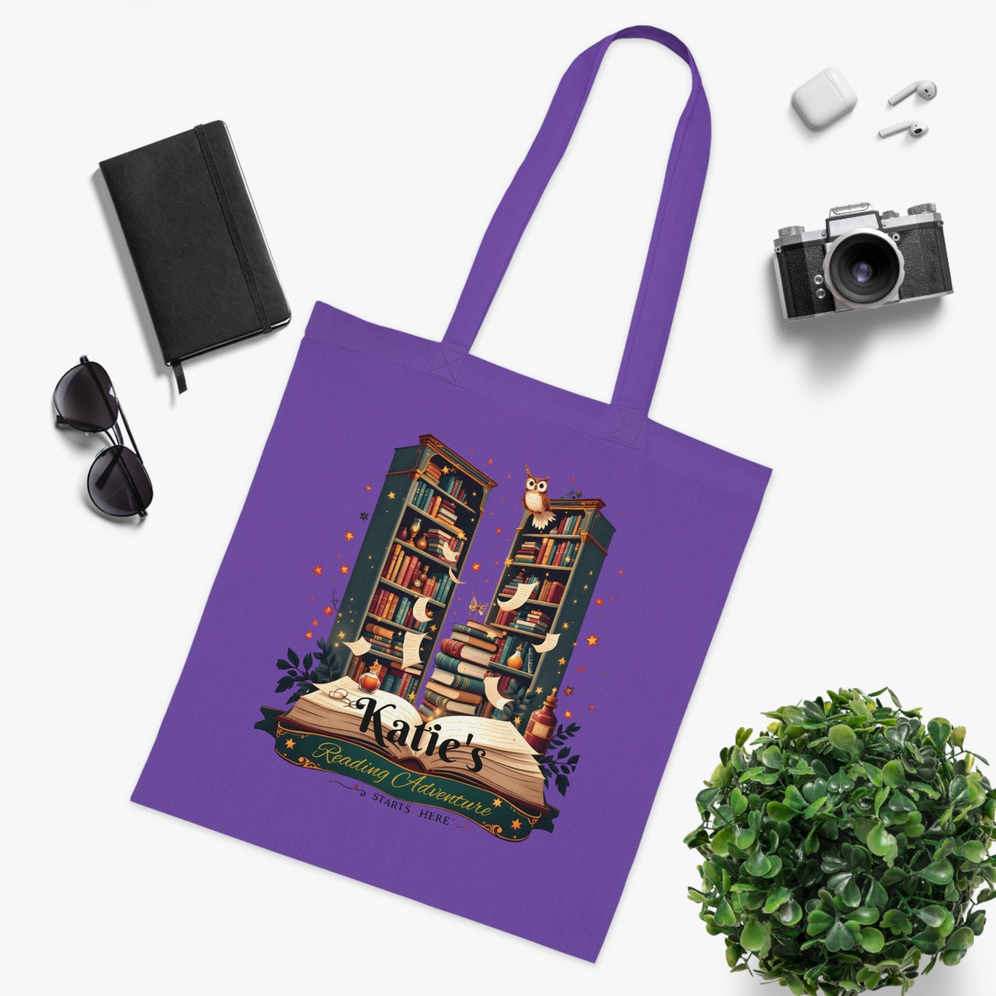 Personalised Book Lover Reusable Cotton Tote Bag, Bookish Tote, Librarian Tote Bag, Bibliophile Gift, Custom Book Bag,