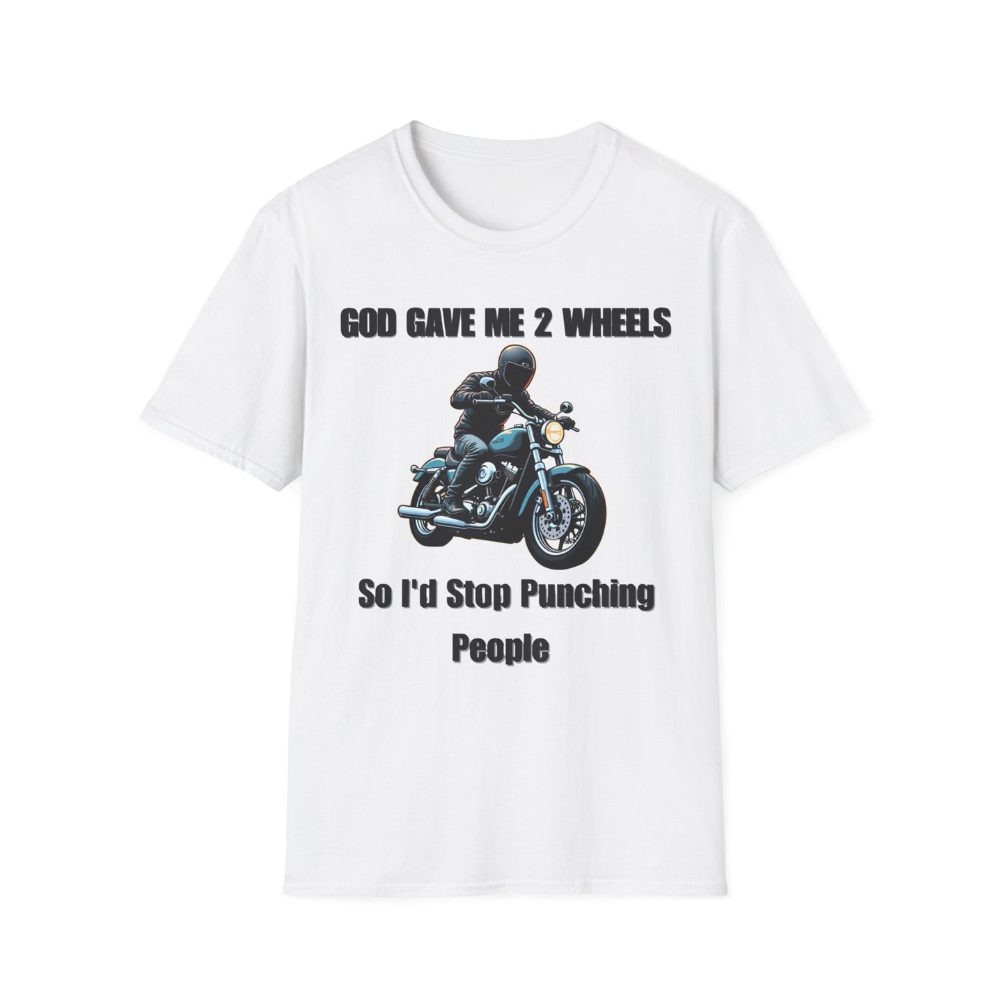 God Gave Me 2 Wheels, Funny Tee for Motorcycle Lovers, must-have for those who live life on two wheels.