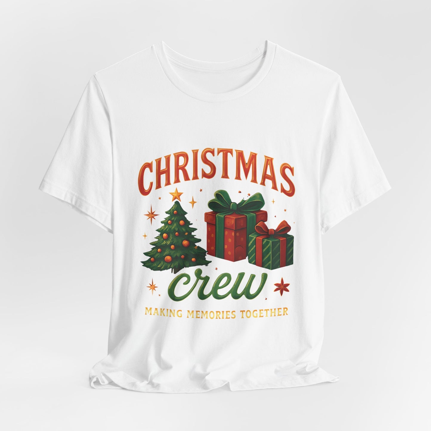 Festive Christmas Crew T-Shirt Bella Canvas, Perfect for the christmas queen in your life, it makes the cutest presents under the tree, or unites loved ones with matching xmas shirts.