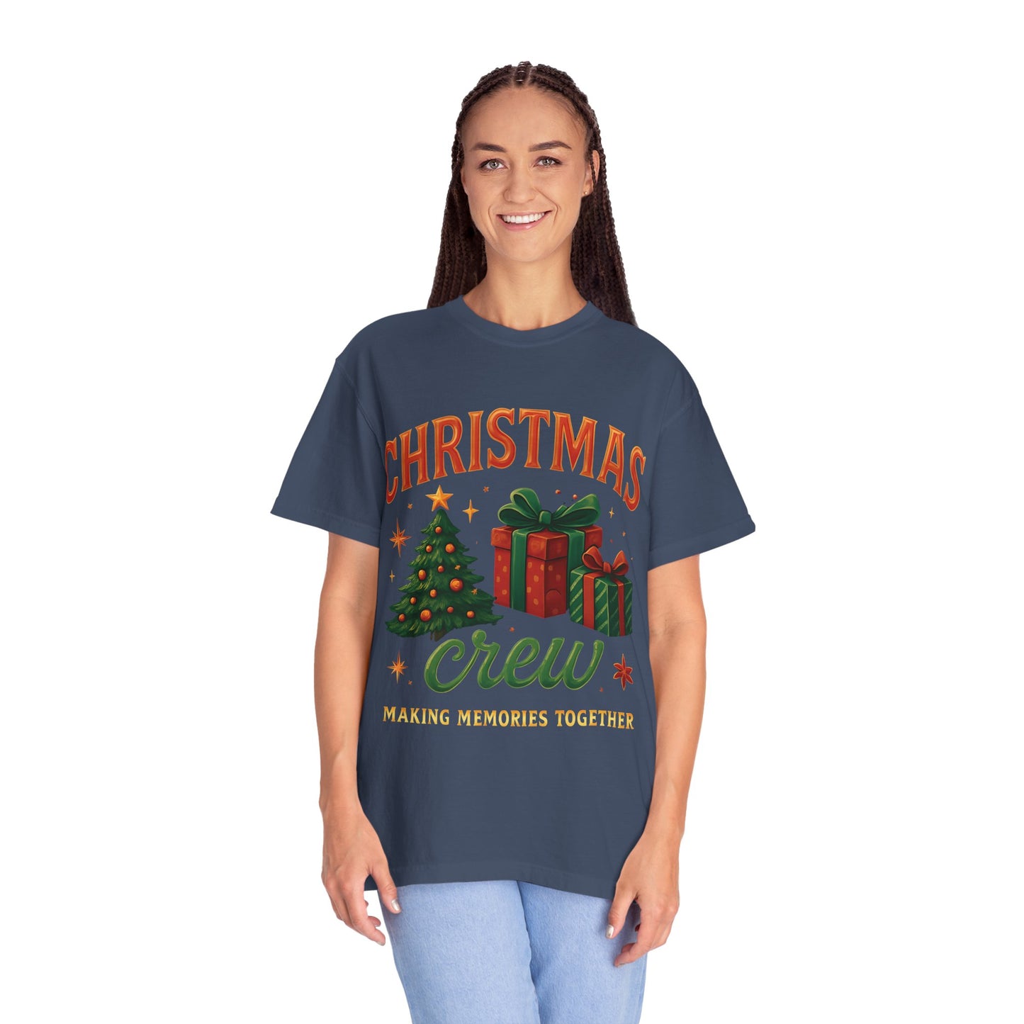 Comfort Colors Christmas Crew T-shirt, Step into the magic of Christmas 2025 with the Comfort Colours Christmas Crew Tee.