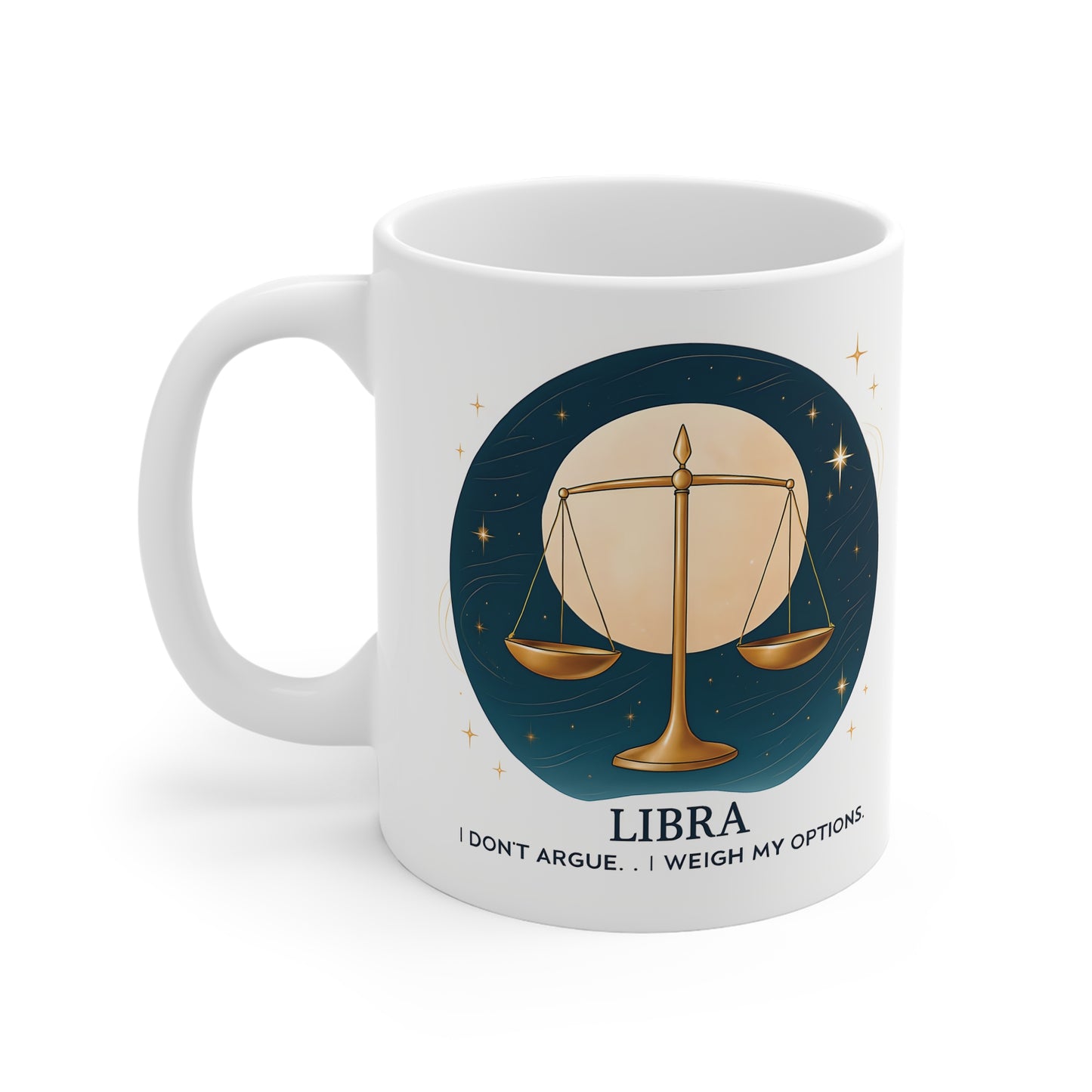 Libra Astrology Mug, Sip your coffee or tea from this captivating mug and feel the stars align, making it the perfect gift for Libra enthusiasts who appreciate the subtle beauty of the cosmos.