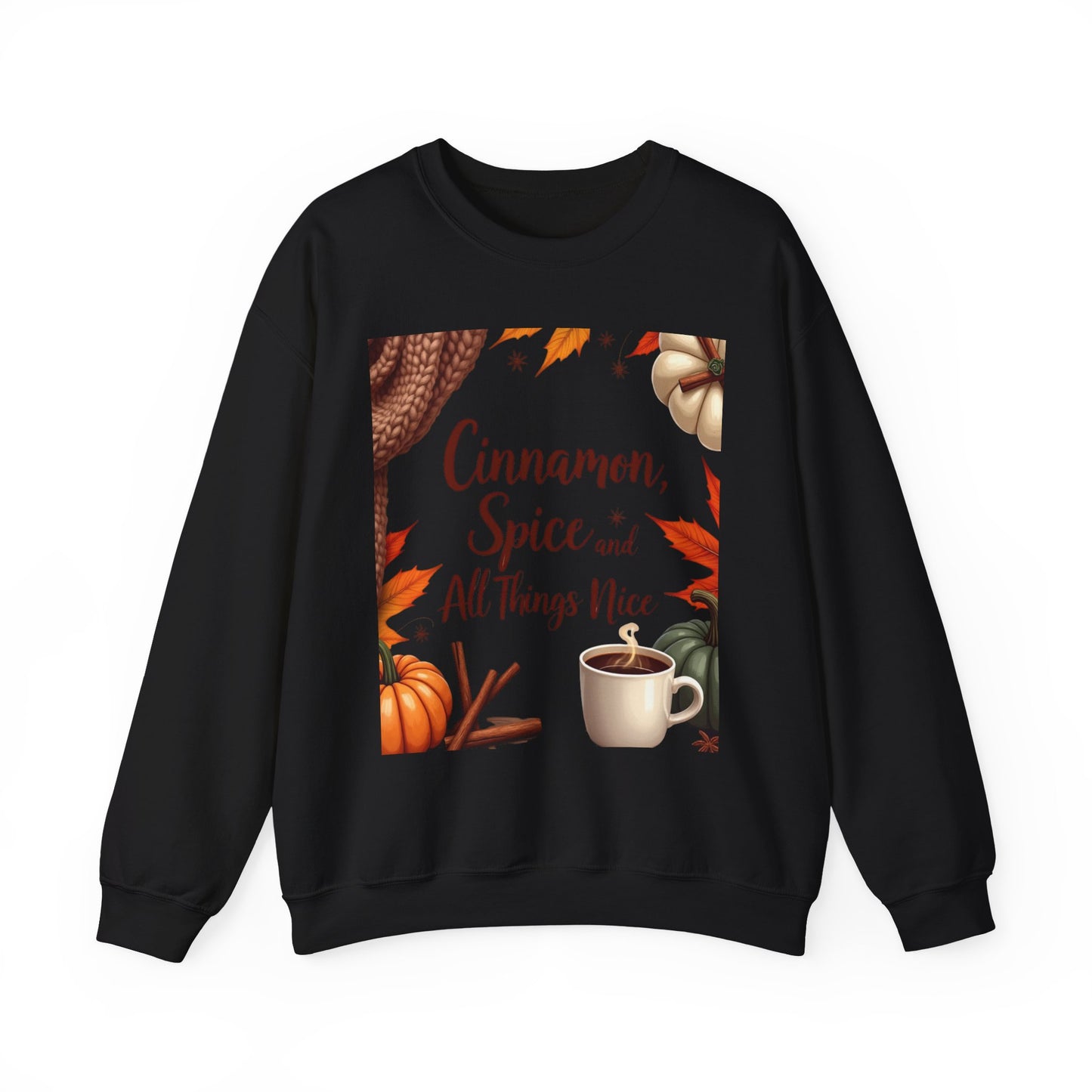 Cinnamon Spice and All Things Nice Sweatshirt, promises to keep you snug while adding a touch of seasonal charm to your wardrobe. Whether you’re sipping on a pumpkin latte or taking a leisurely stroll through fallen leaves,