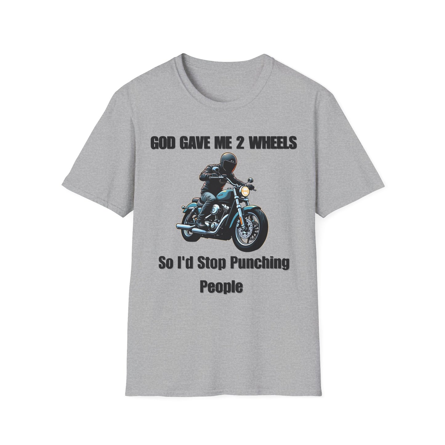 God Gave Me 2 Wheels, Funny Tee for Motorcycle Lovers, must-have for those who live life on two wheels.