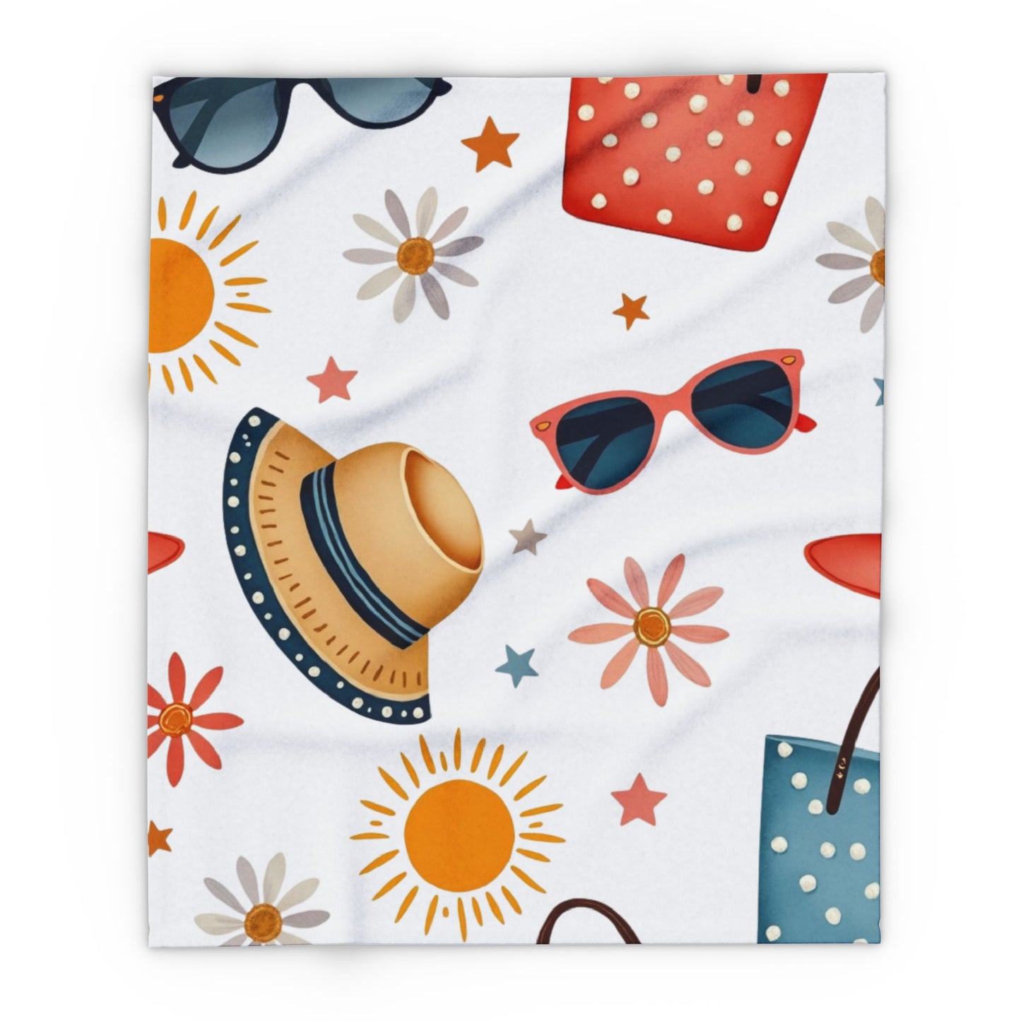 Summer Vibe Fleece Blanket | Perfect for cozying up on chilly nights, this blanket brings a vibrant touch to your living space.