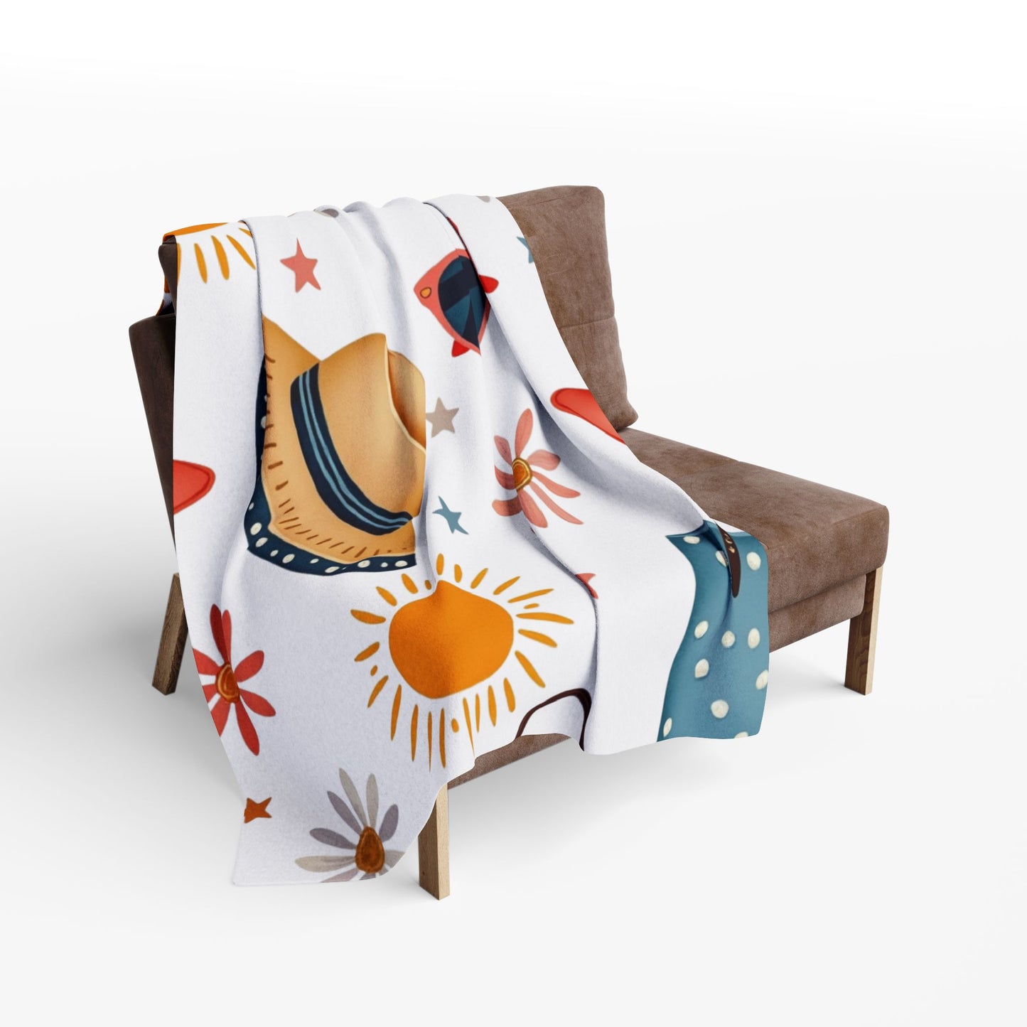 Summer Vibe Fleece Blanket | Perfect for cozying up on chilly nights, this blanket brings a vibrant touch to your living space.