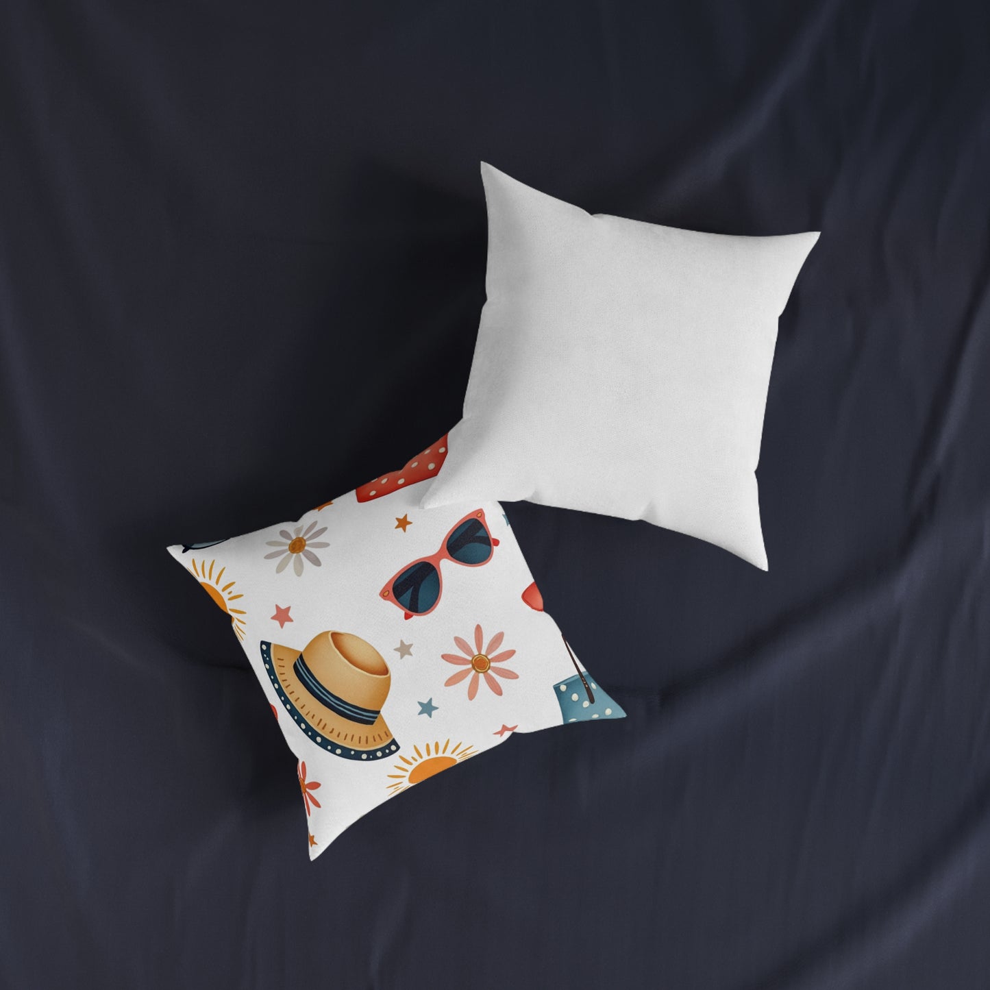 Sunny Day Square Pillow, bring a playful touch to any space. Its bright colours and fun patterns create a cheerful atmosphere.