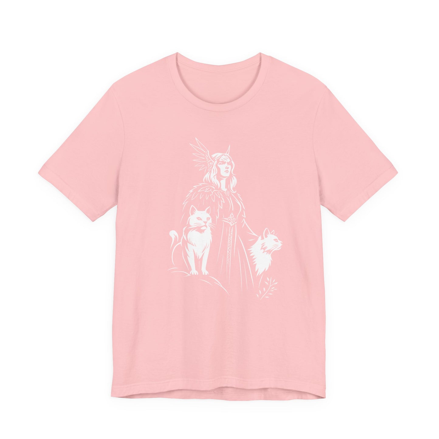 Freyja Viking Goddess T-Shirt, This captivating viking tee encapsulates the essence of Freya—the viking goddess renowned for her formidable power and grace.