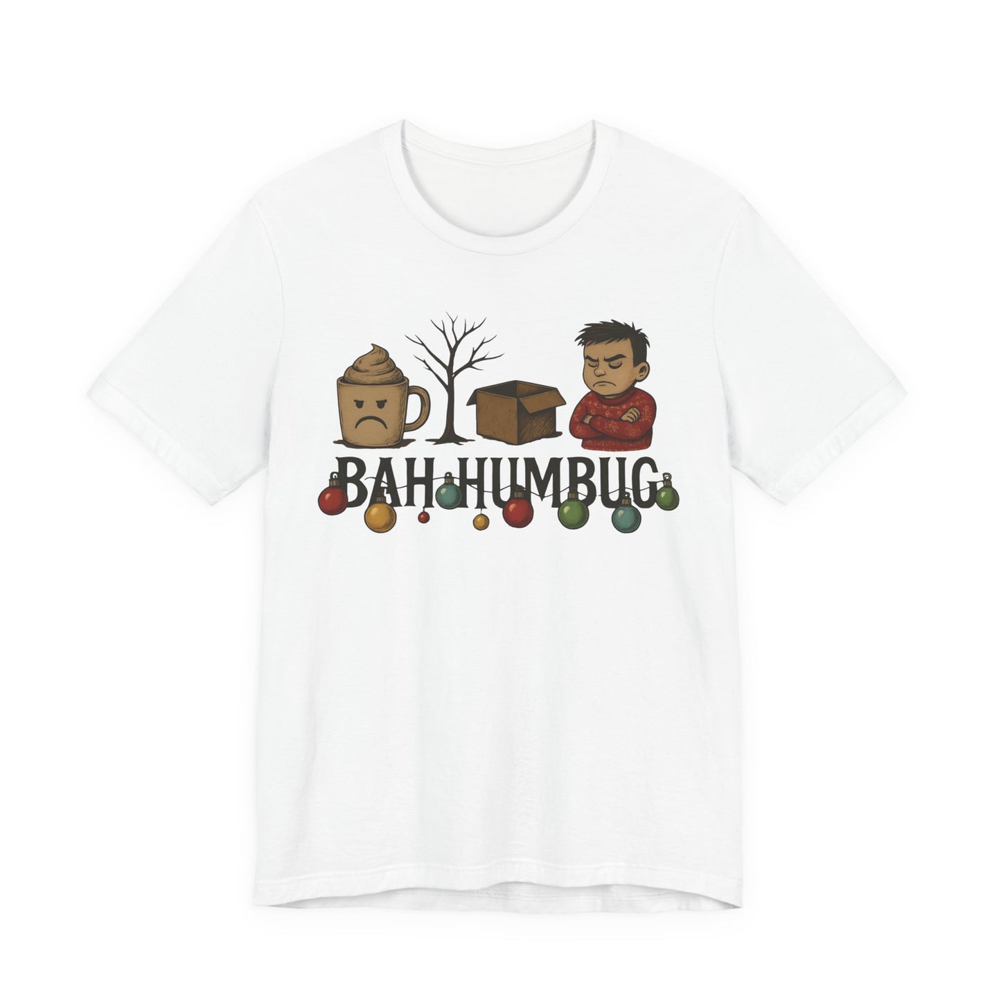 Bah Humbug T-Shirt, Secret Santa Gift, Whether it's a witty secret Santa exchange or a quirky staff gift, this Bah Humbug tee is a memorable addition to any collection.