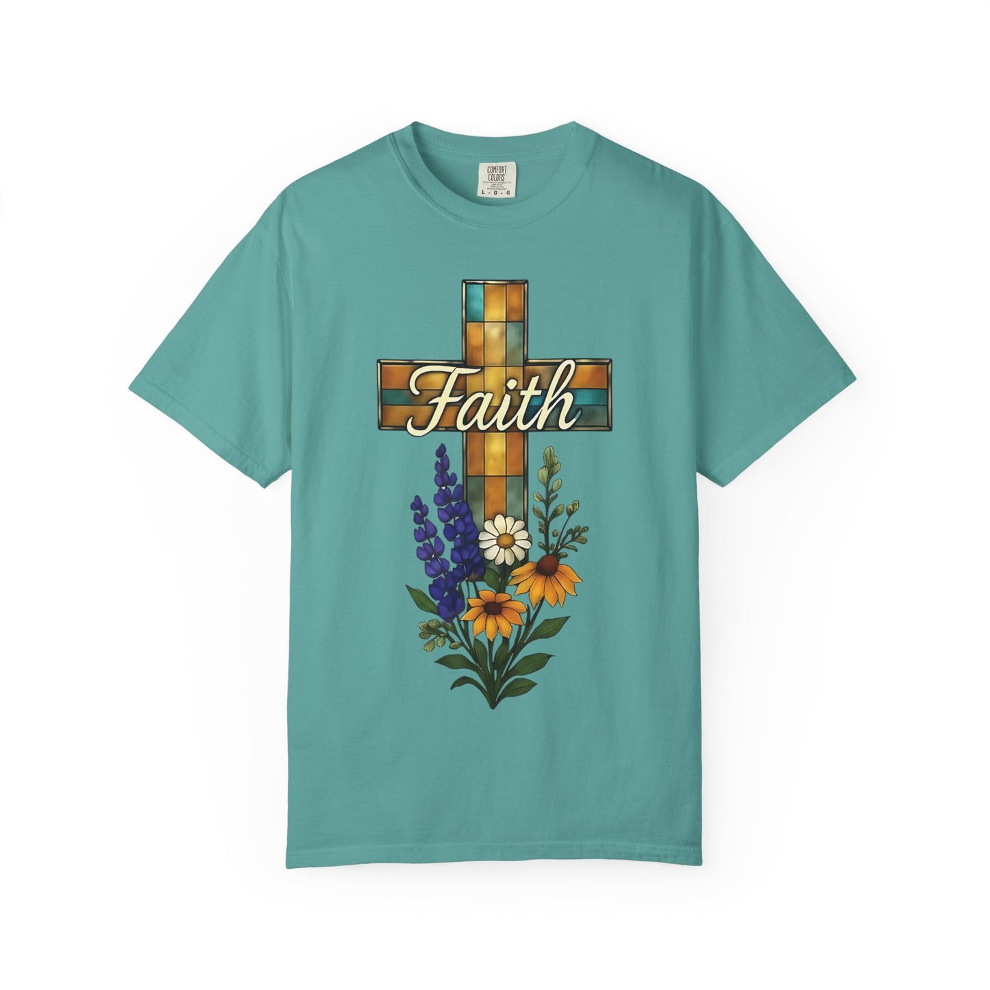 Christianity Faith Cross Comfort Colors T-shirt, Christianity gift or elevating your own collection of Christian merch, this shirt is a testament to the belief that God is good.