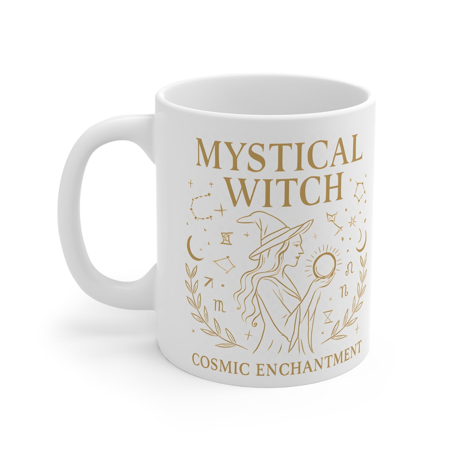 Mystical Witch Cosmic Enchantment Mug, Ideal for any lover of witchy stuff, this enchanting witchy mug is perfect for savoring your favorite witches brew