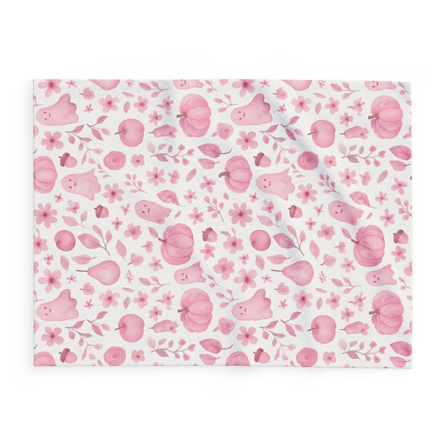 Pink Halloween Ghost Fleece Throw Blanket, this ghost blanket effortlessly transforms any space into a magical haven where autumn chills are met with warmth.