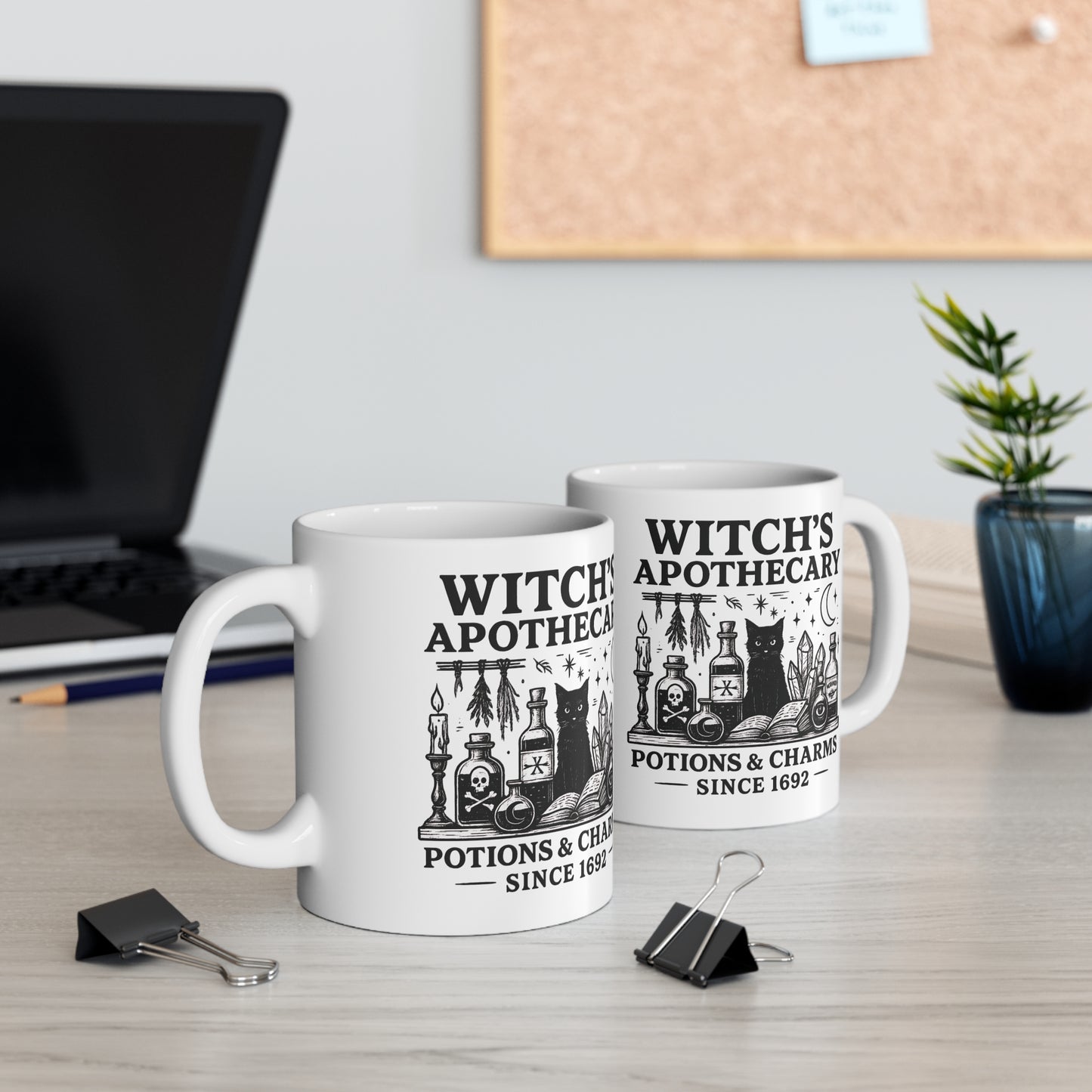 Witch's Apothecary Established 1692 Mug, a spellbinding addition to any witchy kitchen.