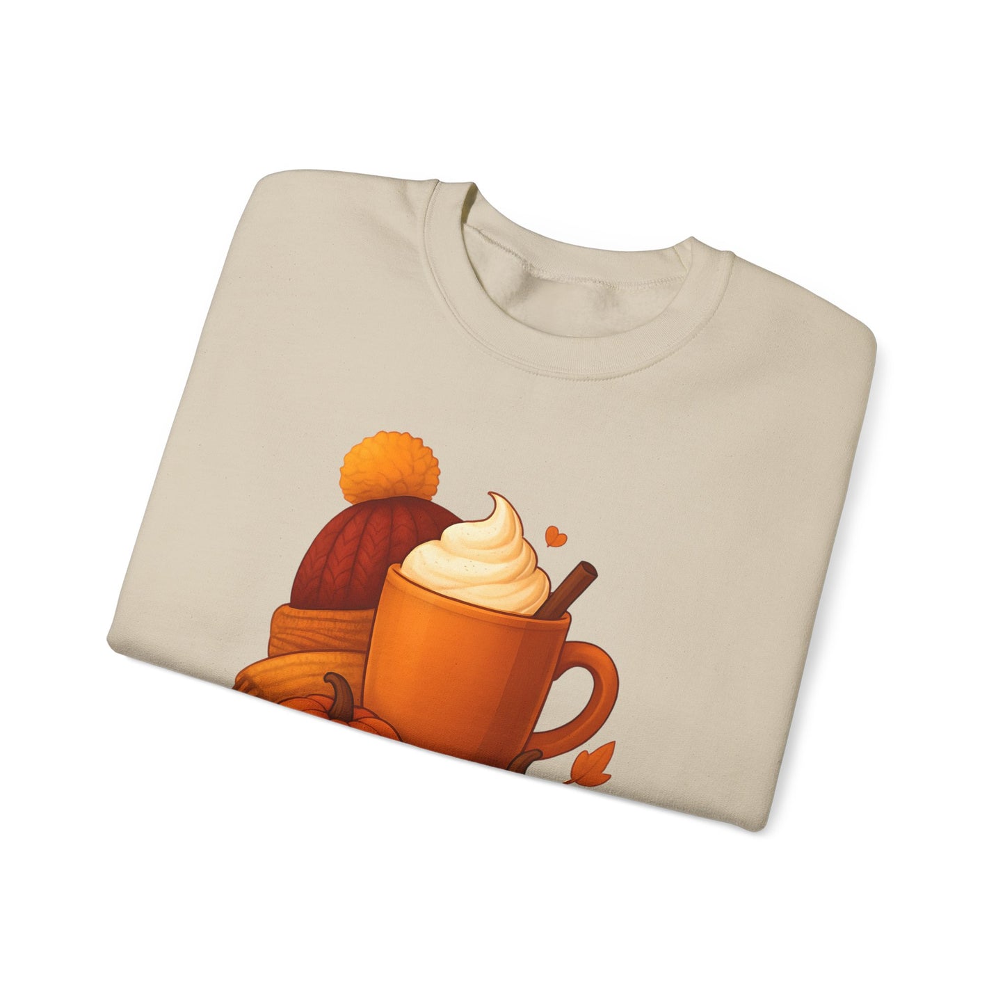 Sweater Weather Autumn Sweatshirt, This autumnal jumper captures the essence of crisp days with its inviting softness, perfect for sipping on a pumpkin spice latte.