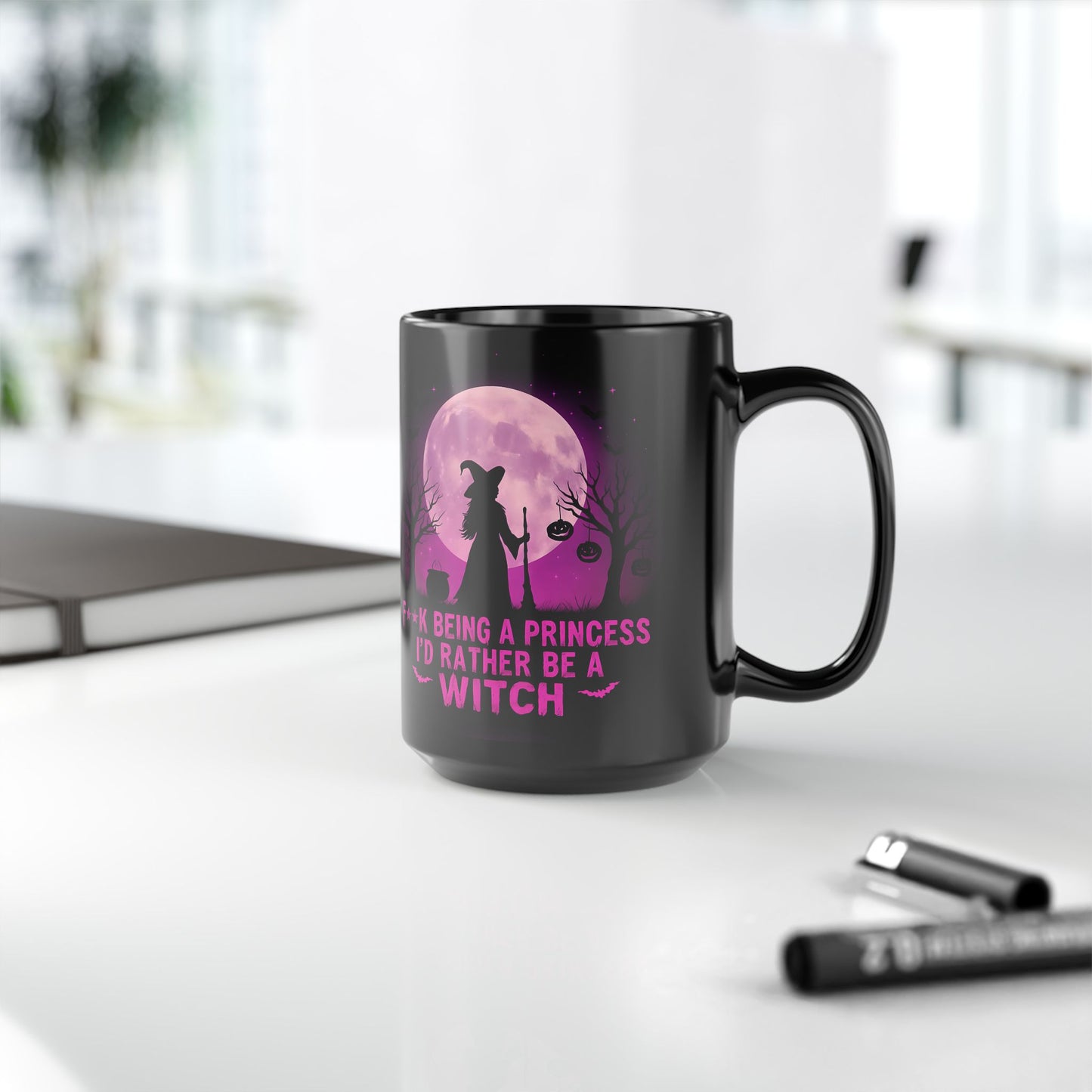 F**k Being A Princess I'd Rather Be A Witch Mug,casting a spell of inspiration over your day. Whether you're a fan of spooky mugs or simply adore cute Halloween mugs, this witch mug is a bewitching piece of witchy stuff.