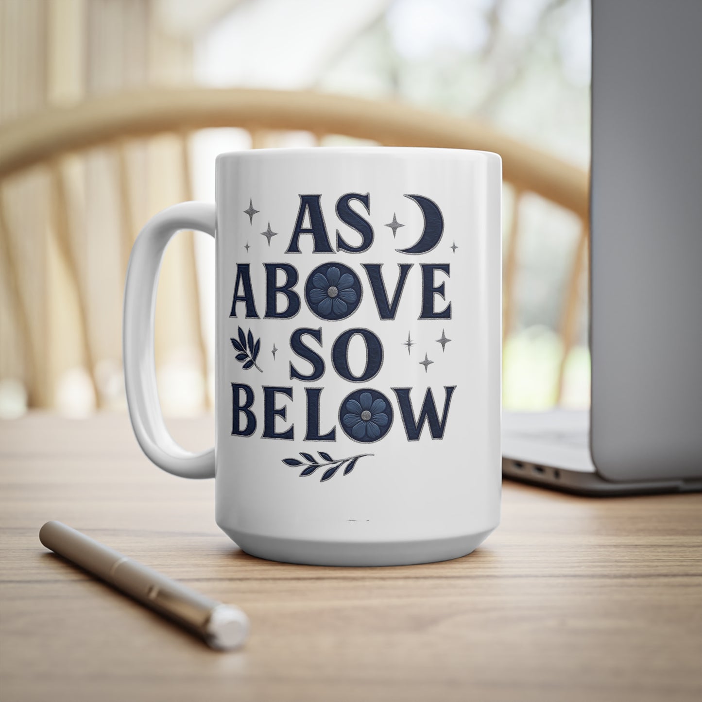 As Above So Below Witchy Coffee Mug, Crafted for those who appreciate the mysterious allure of paganism, this witchy cup transforms your coffee ritual into a sacred ceremony.