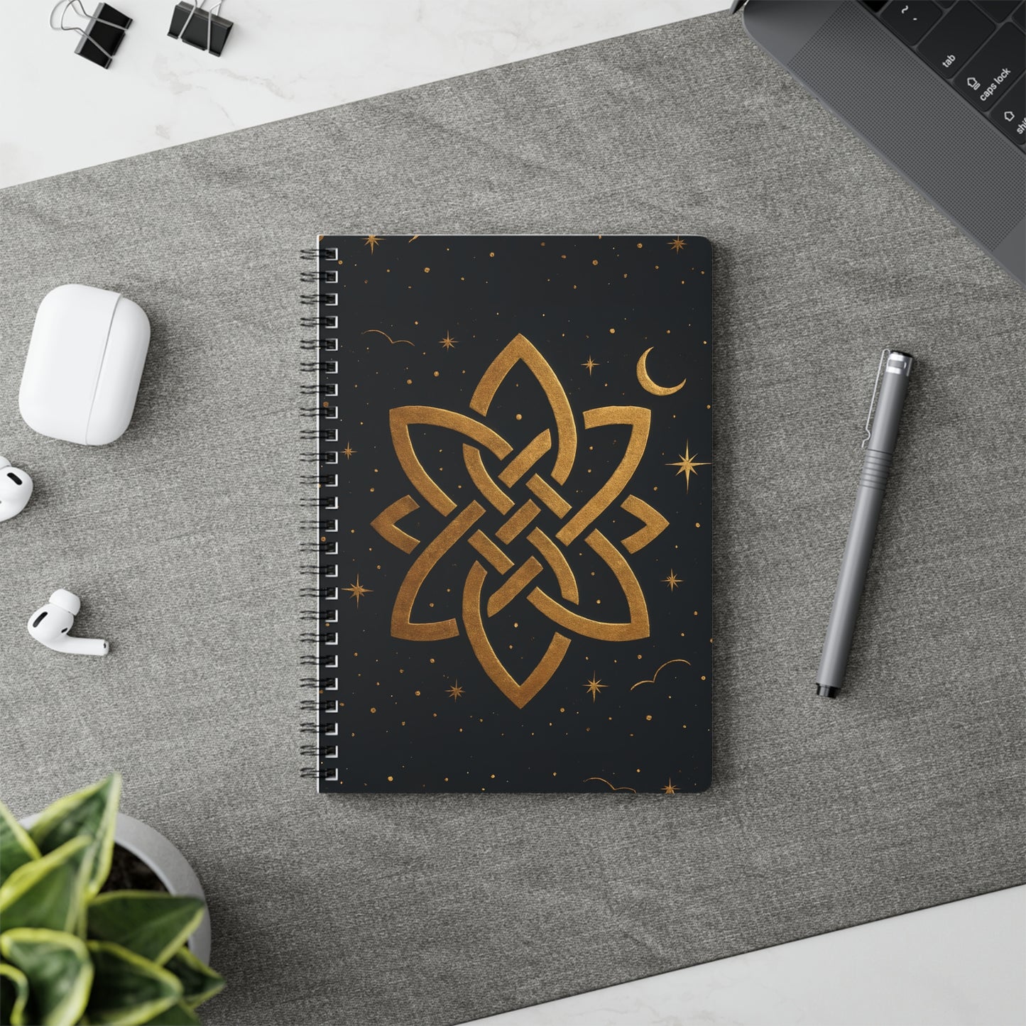 Witch's Knot Soft Notebook, This witch notebook is more than just a place for thoughts; it's your personal book of shadows, your magical grimoire.