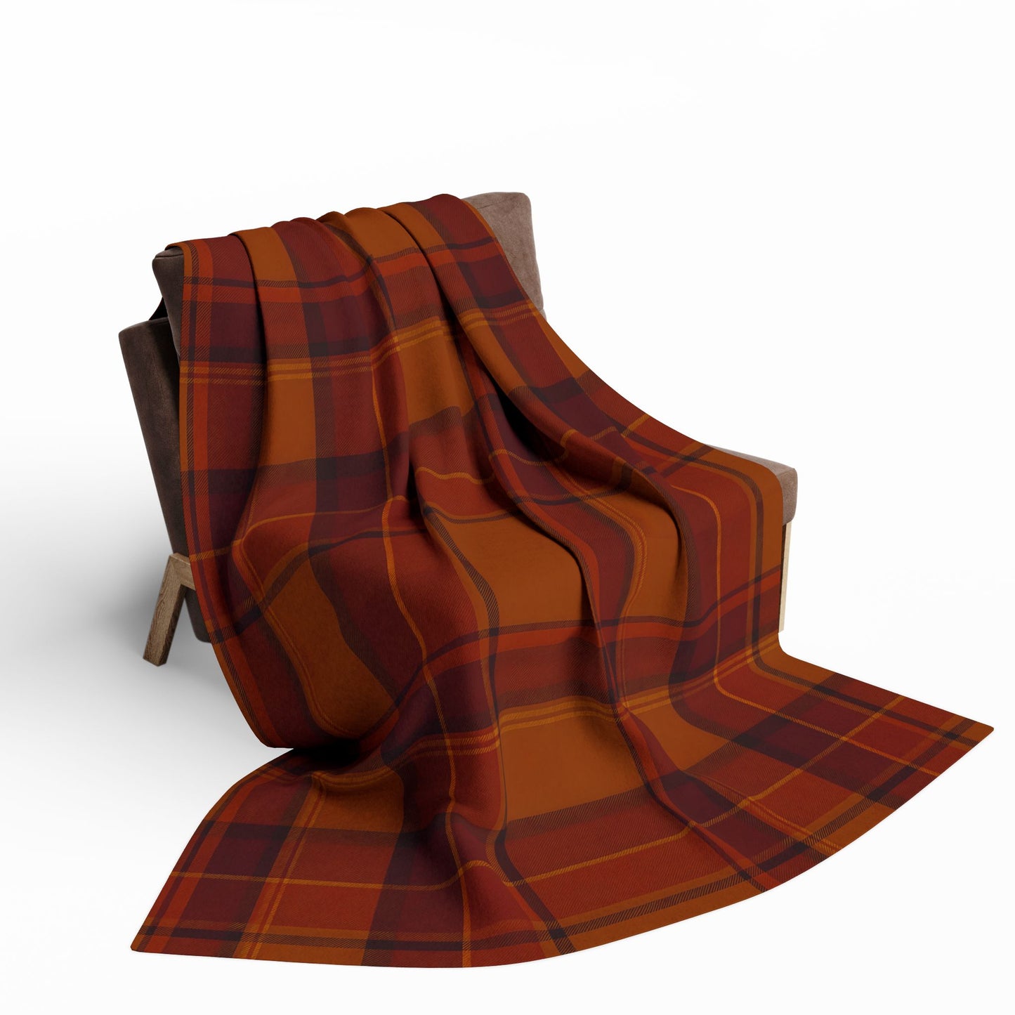 Cozy Autumn Plaid Pattern Blanket, This soft throw, with its classic plaid pattern, transforms any space into a serene autumn retreat.