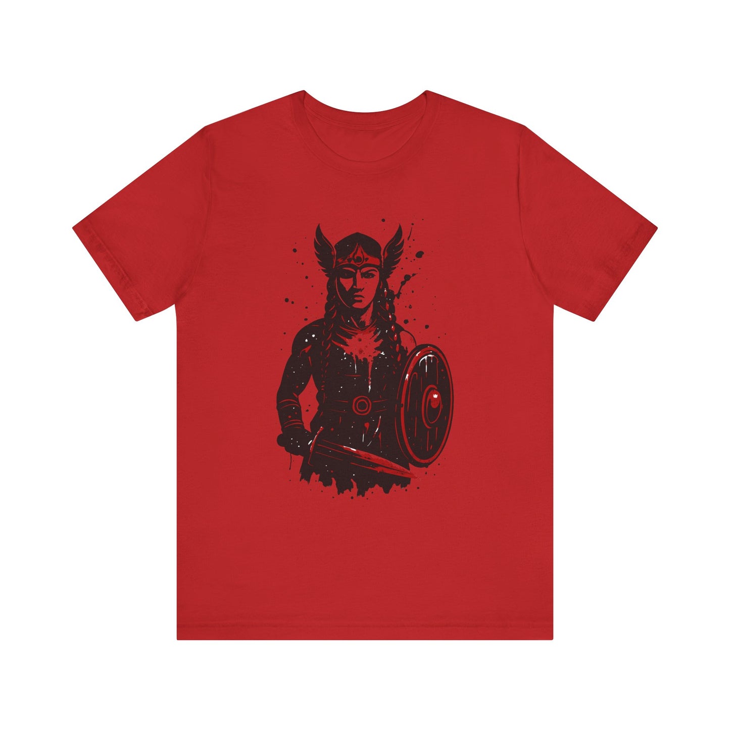 Valkyrie Norse Pagan T-Shirt, a tribute to the powerful legends of old. Embrace the spirit of the Valkyrie with this striking design that merges the mystique of norse mythology with the rugged appeal of viking apparel.