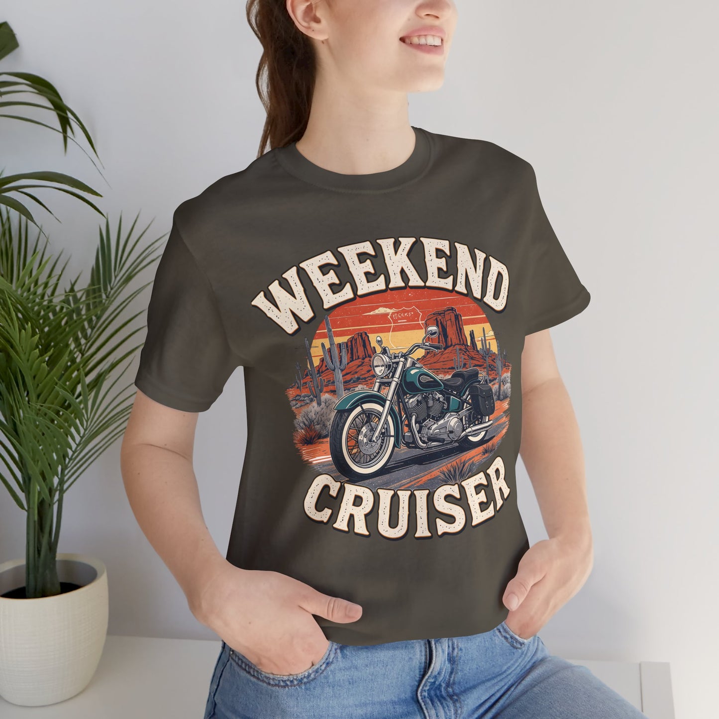 Weekend Cruiser Vintage Biker T-Shirt, Cruiser Motorcycle, Motorcycle Shirt,Unique Graphic Tee,Bike Lover Gift,Biker Apparel,Biker Dad Gifts