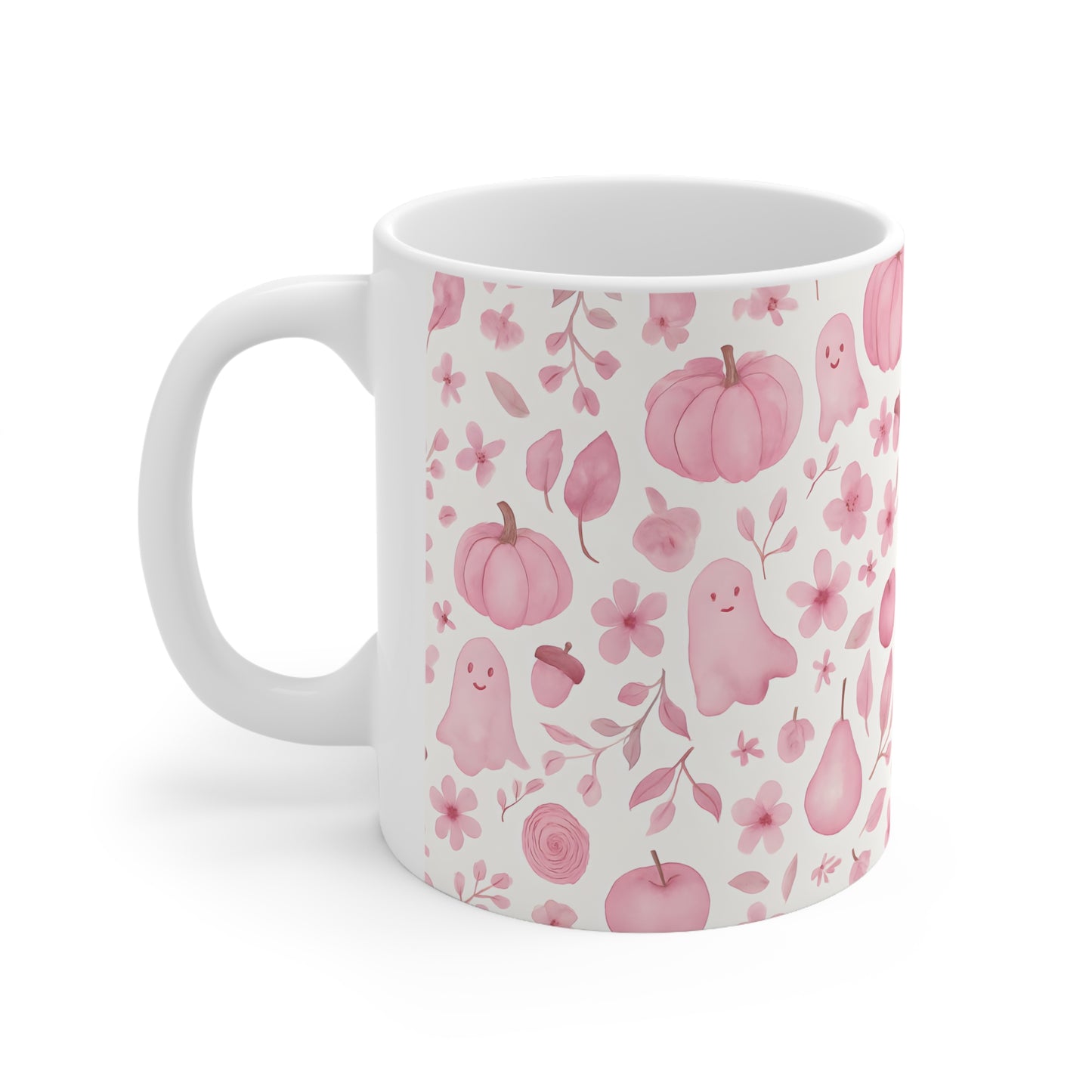 Pink Ghosty Pumpkin Mug, this cute ghost mug is your perfect companion for cozy autumn mornings.
