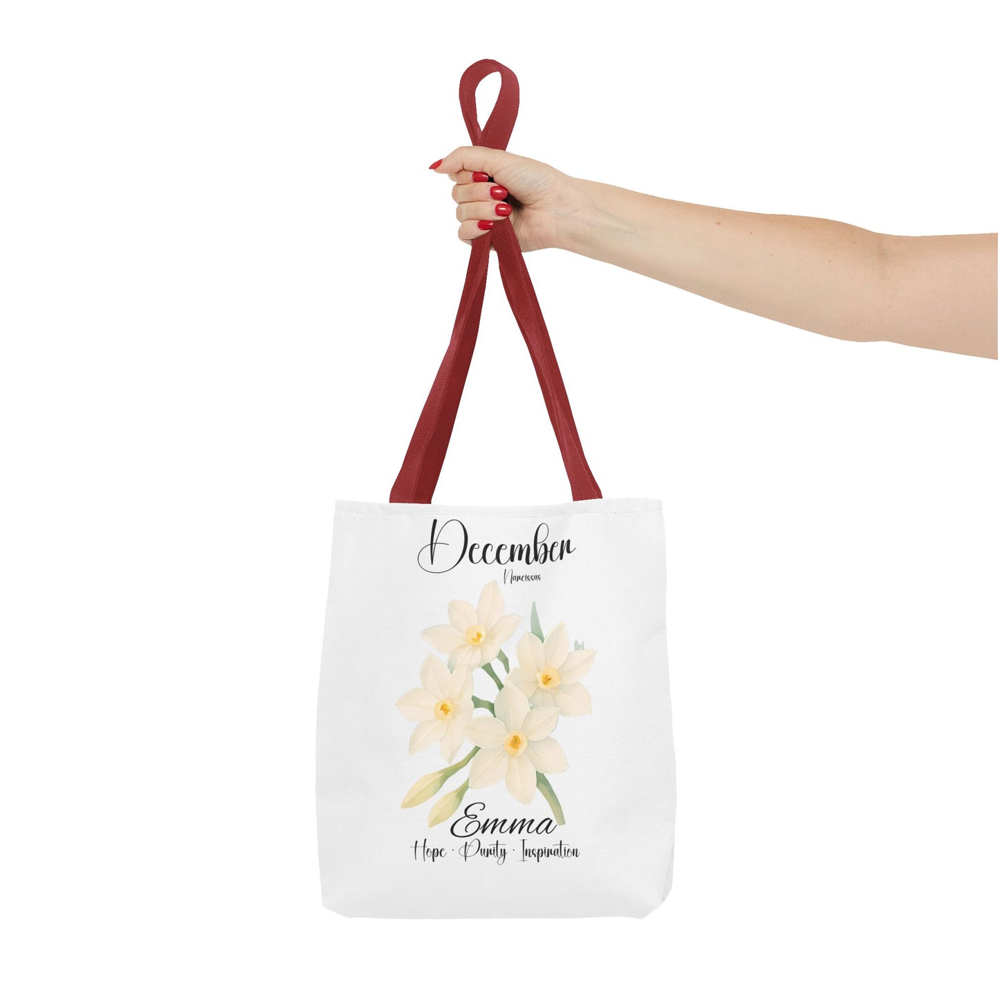 Personlized Birth Month Flower Tote Bag, Botanical Aesthetic Canvas Tote Bag, Bestfriend Gift