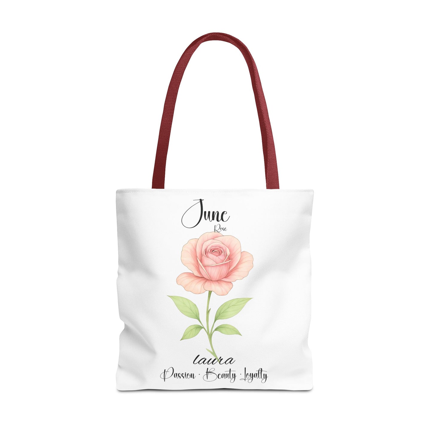 Personlised birth month flower bag for her, milestone birthdays, bestfriend gift.