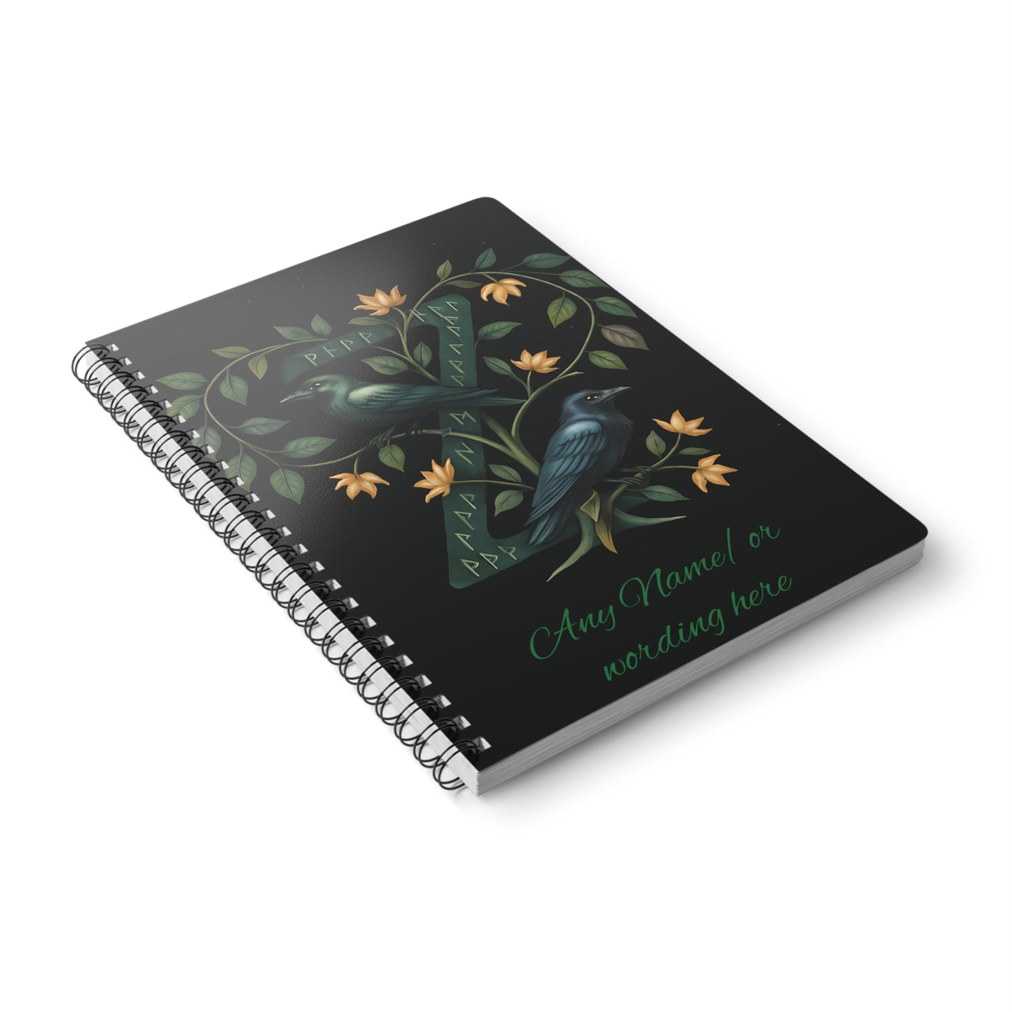 Personalized Norse Witchy Monogram A5 Notebook, Custom Journal, Monogram  Letter "Z" Notebook.