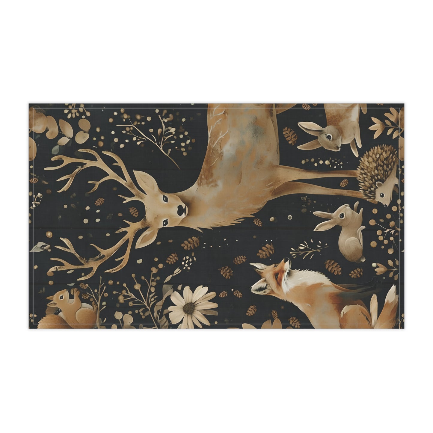 Rustic Tea Towels for Home Decor ,Woodland Animal Kitchen Linens, Cottage Core Style, House Warming Gift, Farmhouse Charm