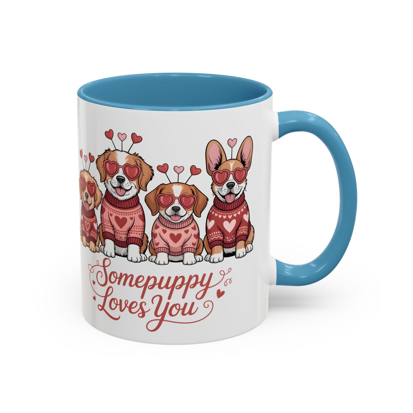 Valentine Dog Mug | Cute Puppy Coffee Cup | Dog Lover Gift | Valentines Day Mug |