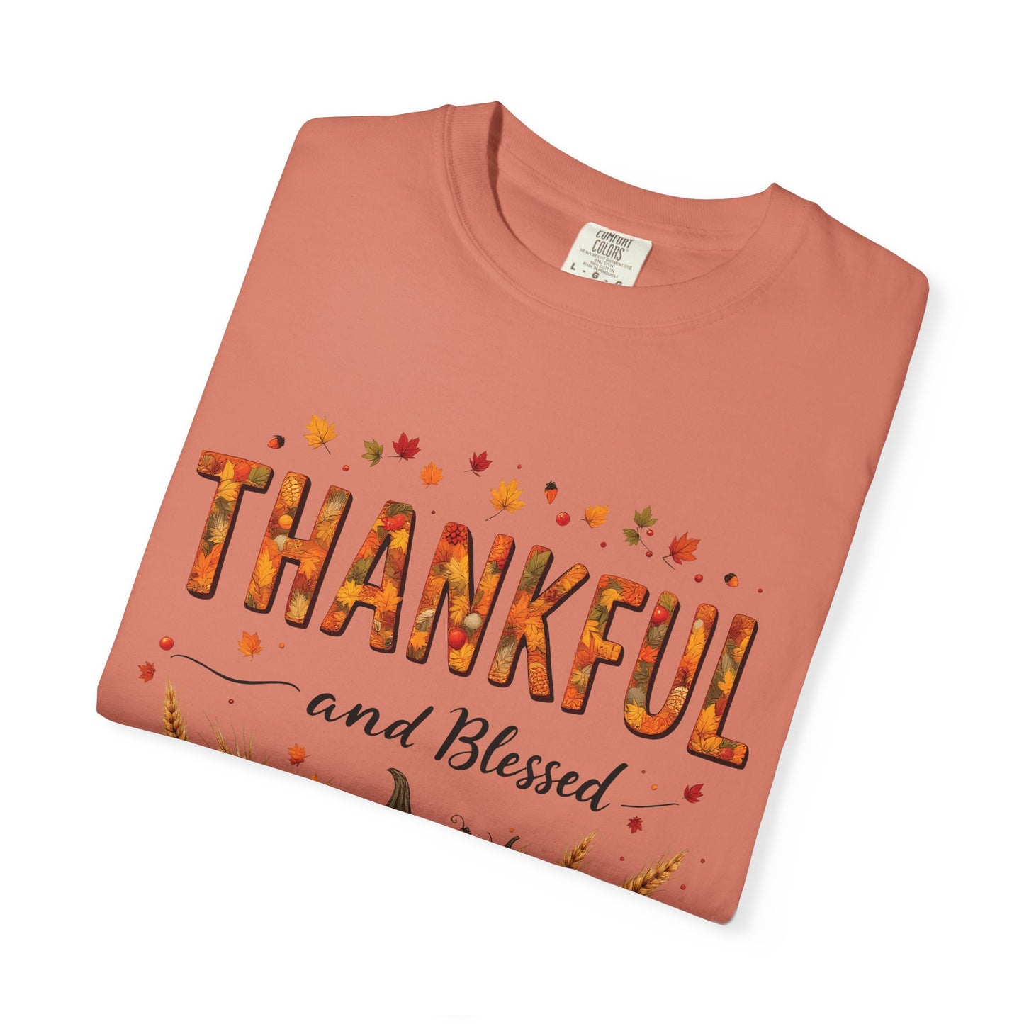 Thankful and Blessed T-Shirt, Fall Tee, Autumn Shirt, Thanksgiving Outfit, Gift for Friends and Family, Cozy Casual Wear