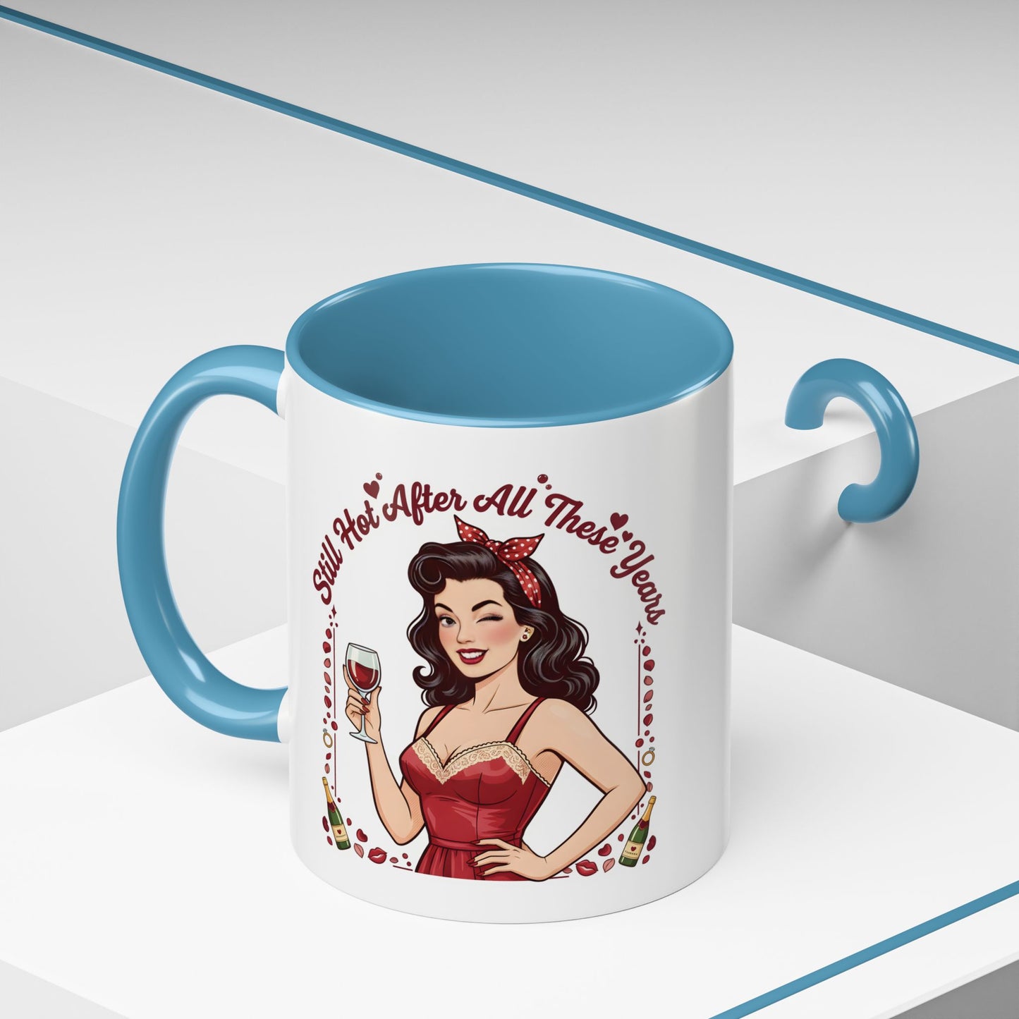 Pin Up Mug | Retro Coffee Mug for Wife | Vintage Anniversary Mug | Valentines Day Gift |