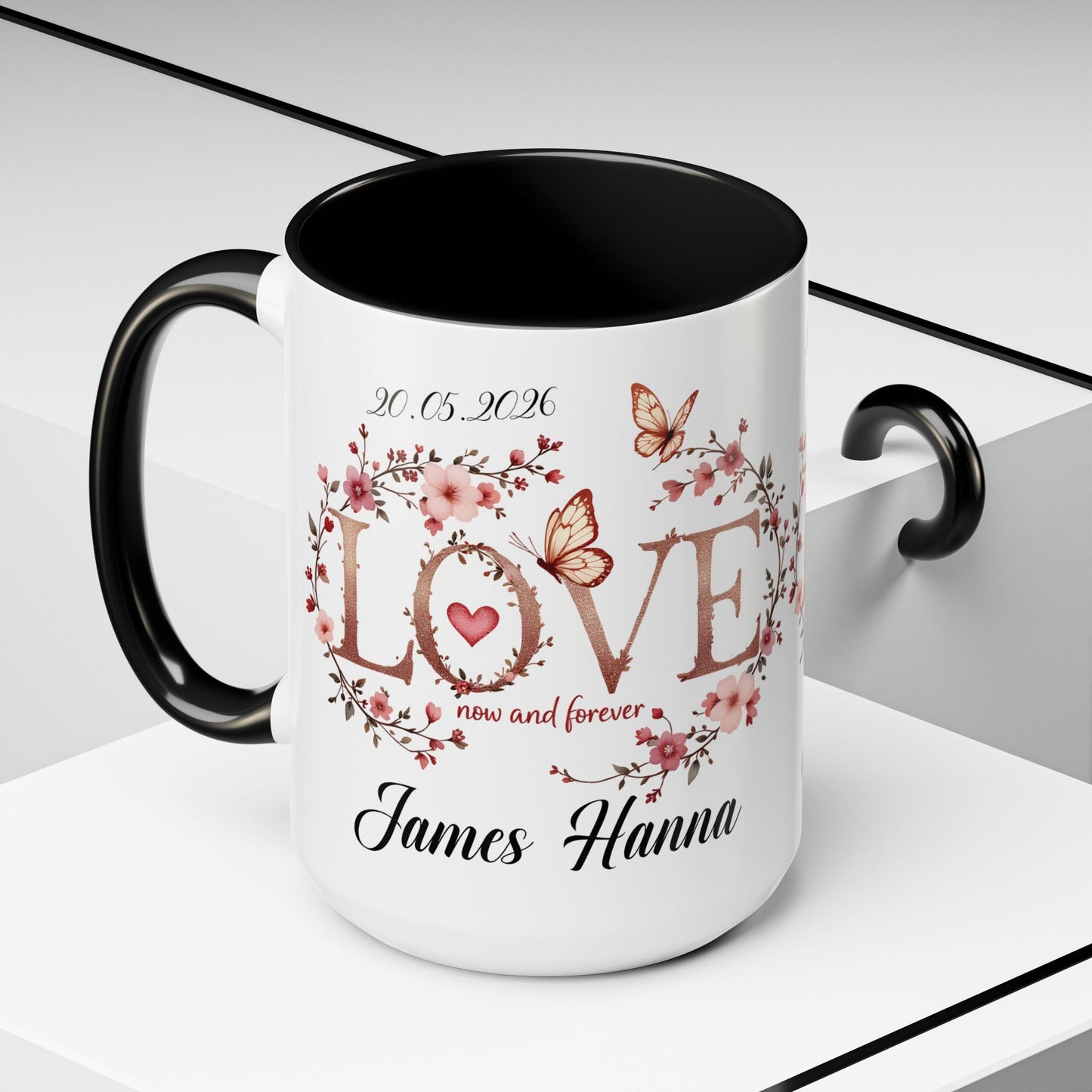 Custom Wedding Mug | Personalized Anniversary Mug | Valentines Day Gift |