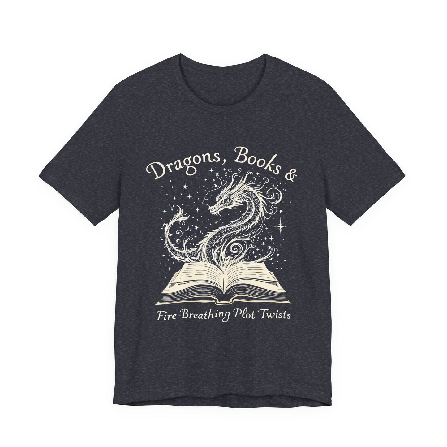 Book Lover Gift T-Shirt | Fantasy Reader Tee | Dragon Reading Shirt | Booktok Merch | Bibliophile Gift