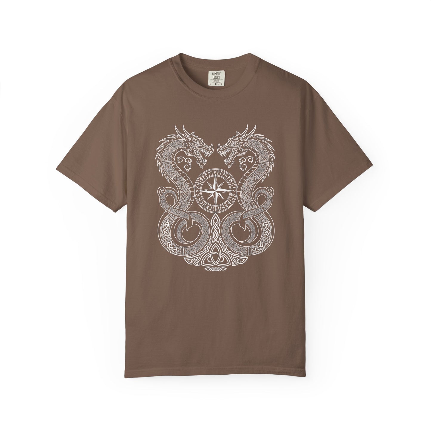 Nordic dragon compass shirt, pagan clothing, comfort colors