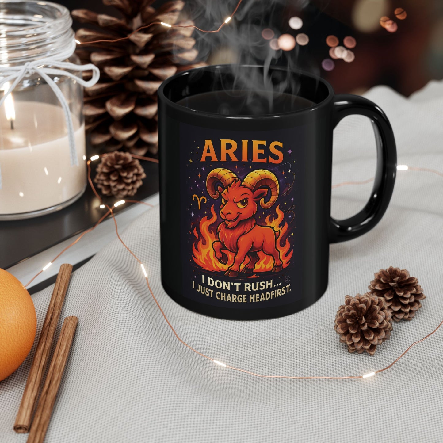 Aries Astrology Mug, Designed as the perfect Aries birthday gift, this zodiac mug combines bold design with practicality,