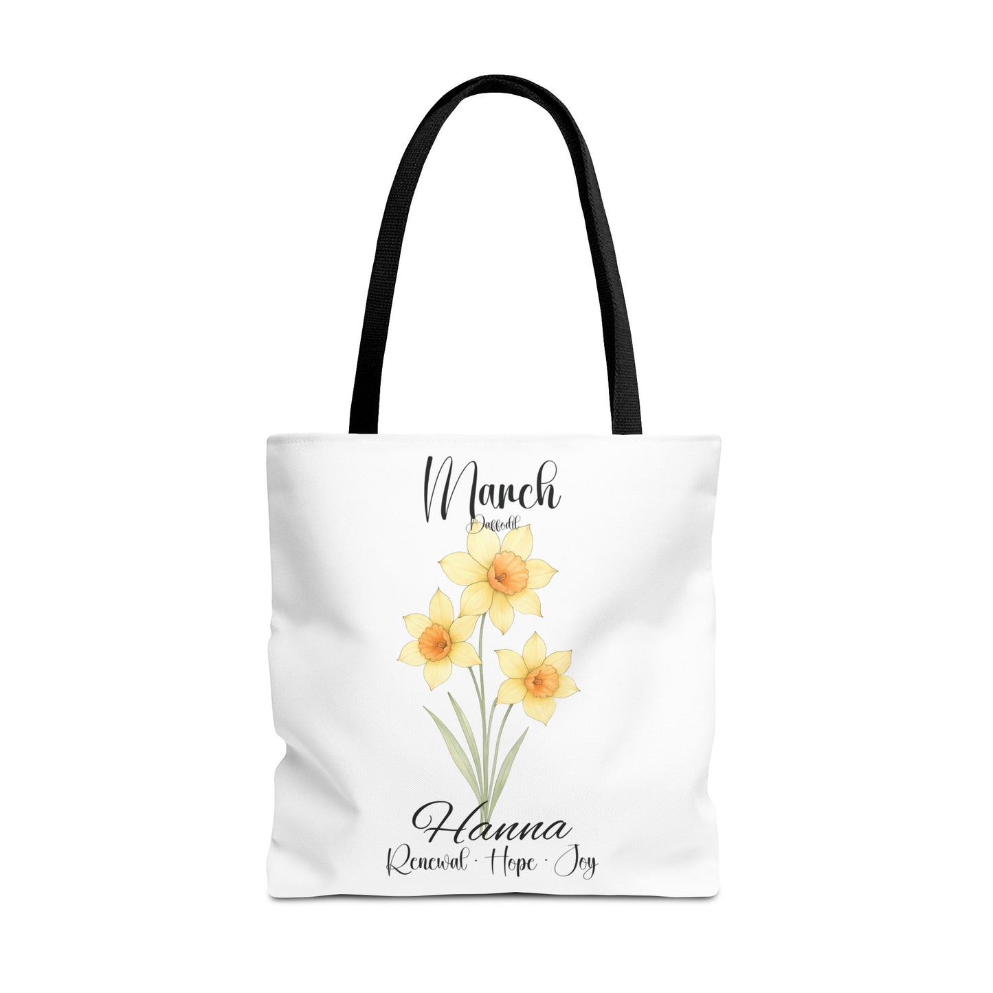 Custom botanical tote bag for her, birth month flower, milestone birthdays, bestfriend gift.