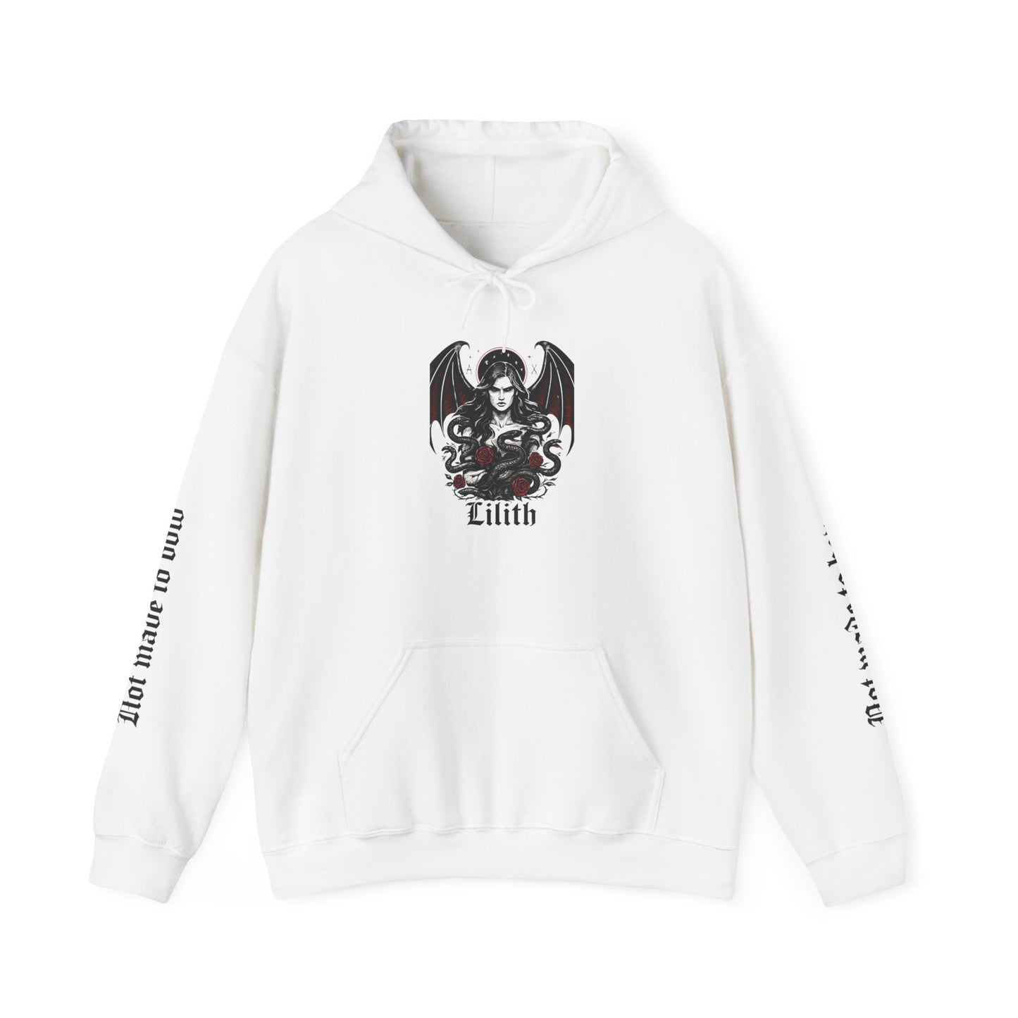 Goddess Lilith Graphic Hoodie, is a perfect blend of gothic clothes and witchy clothes, making it a must-have for those who celebrate the pagan lifestyle.