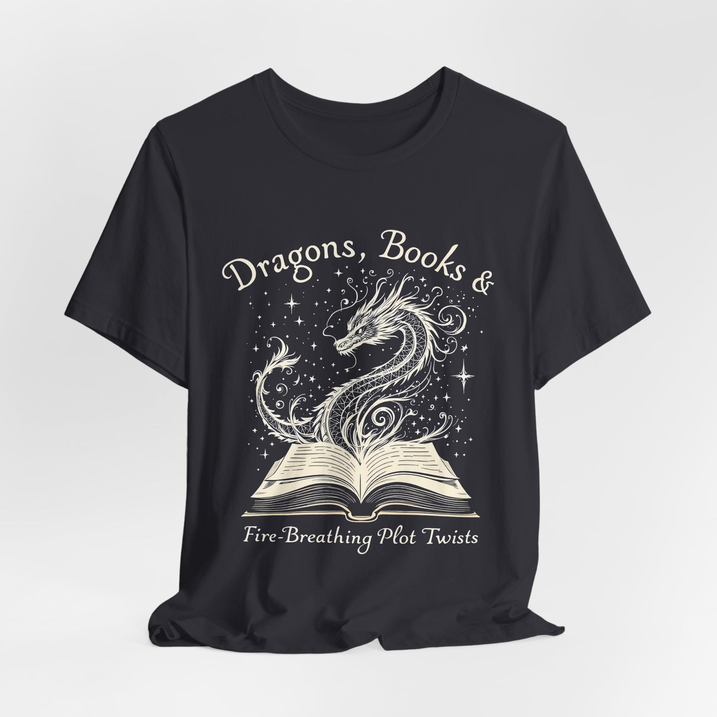 Book Lover Gift T-Shirt | Fantasy Reader Tee | Dragon Reading Shirt | Booktok Merch | Bibliophile Gift
