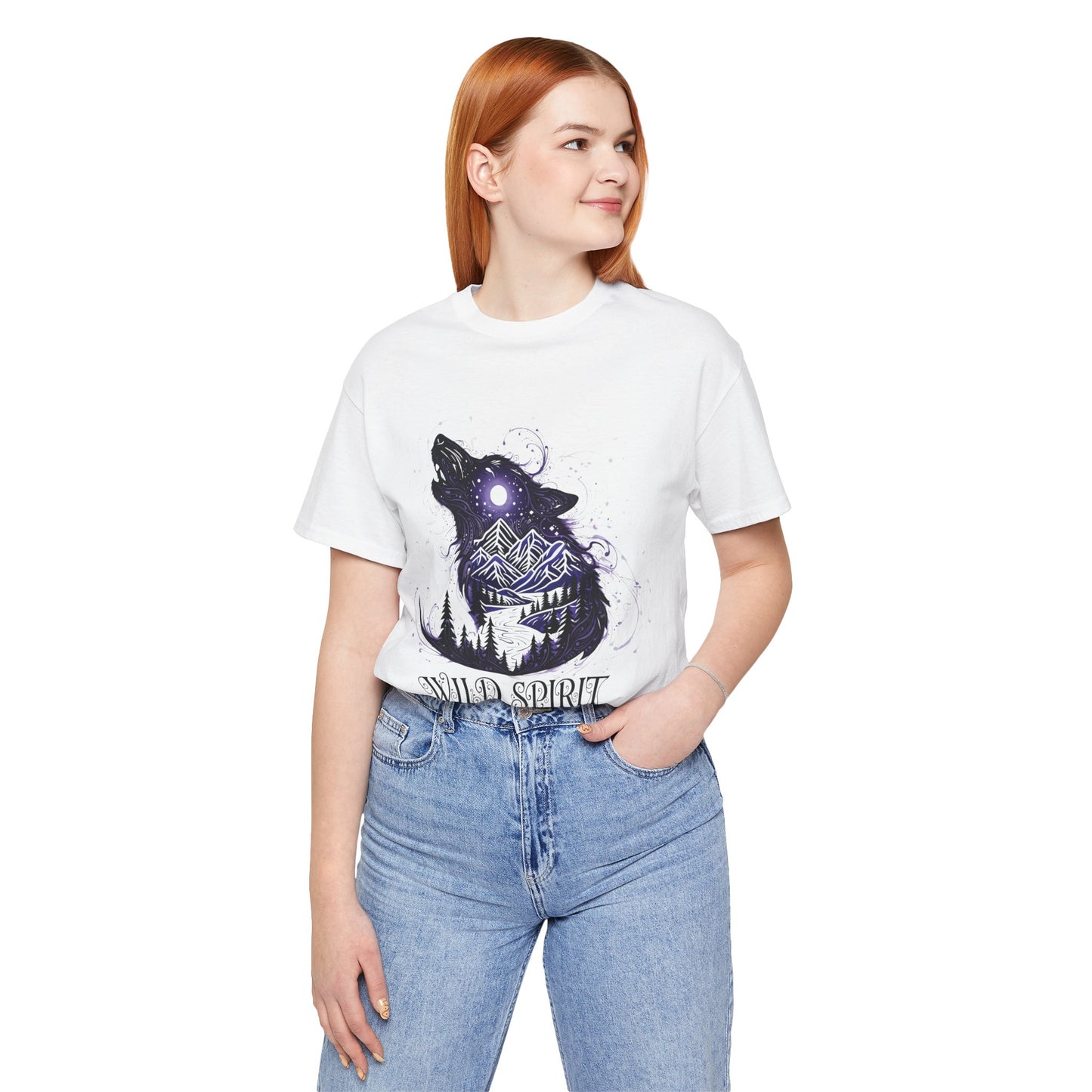Wild Spirit Wolf Tee - Unisex, wildlife shirt, Gothic Streetwear, Alternative Clothing.