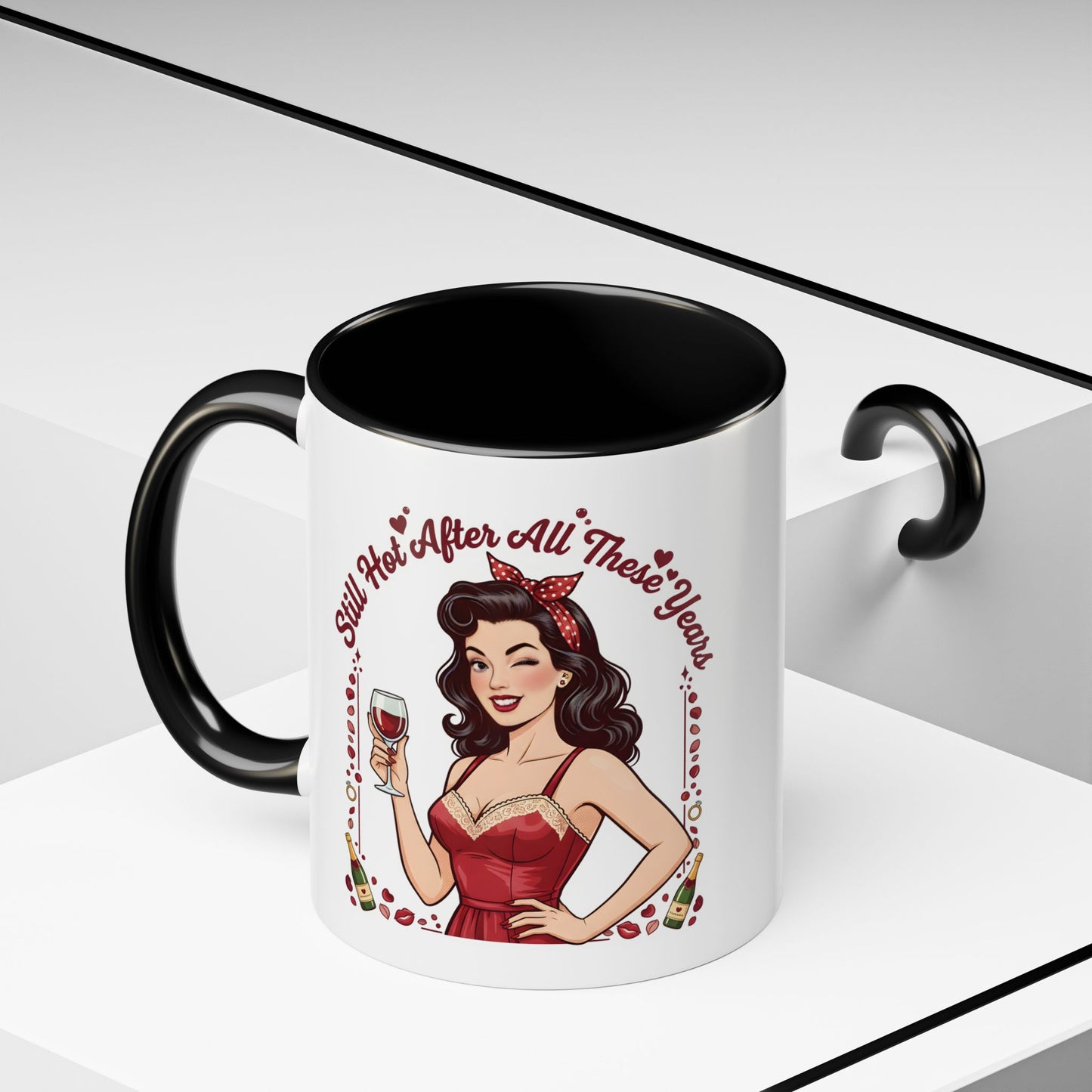 Pin Up Mug | Retro Coffee Mug for Wife | Vintage Anniversary Mug | Valentines Day Gift |