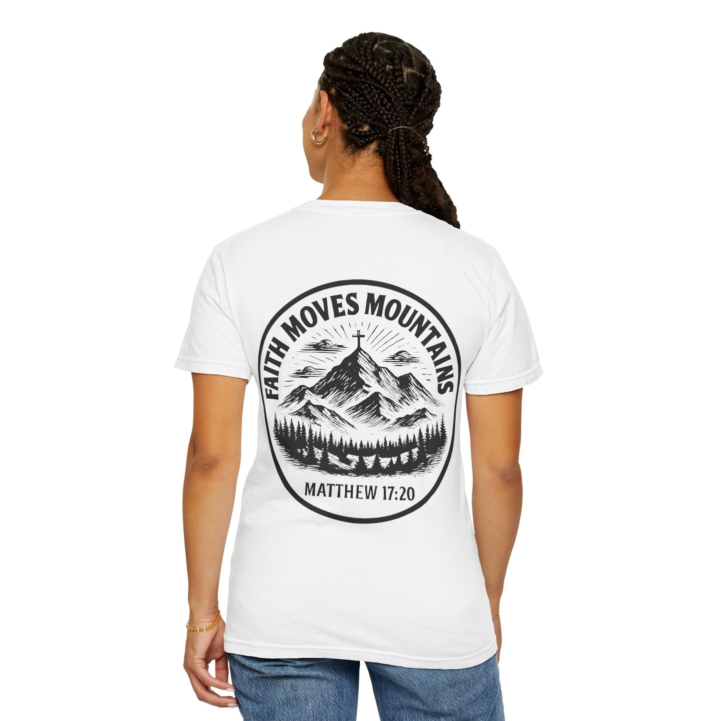 Faith Moves Mountains Comfort Colors Tee,Christianity Gift, Christianity Shirt,Christian Merch, Jesus Christ Shirt, Religion, Christian Gift