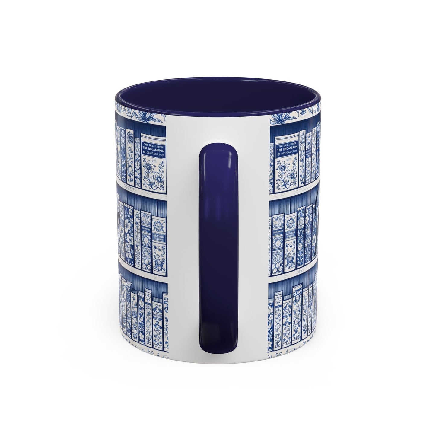 Personalized floral coffee cup, cozy reading bookish gift, book lover birthday gift.