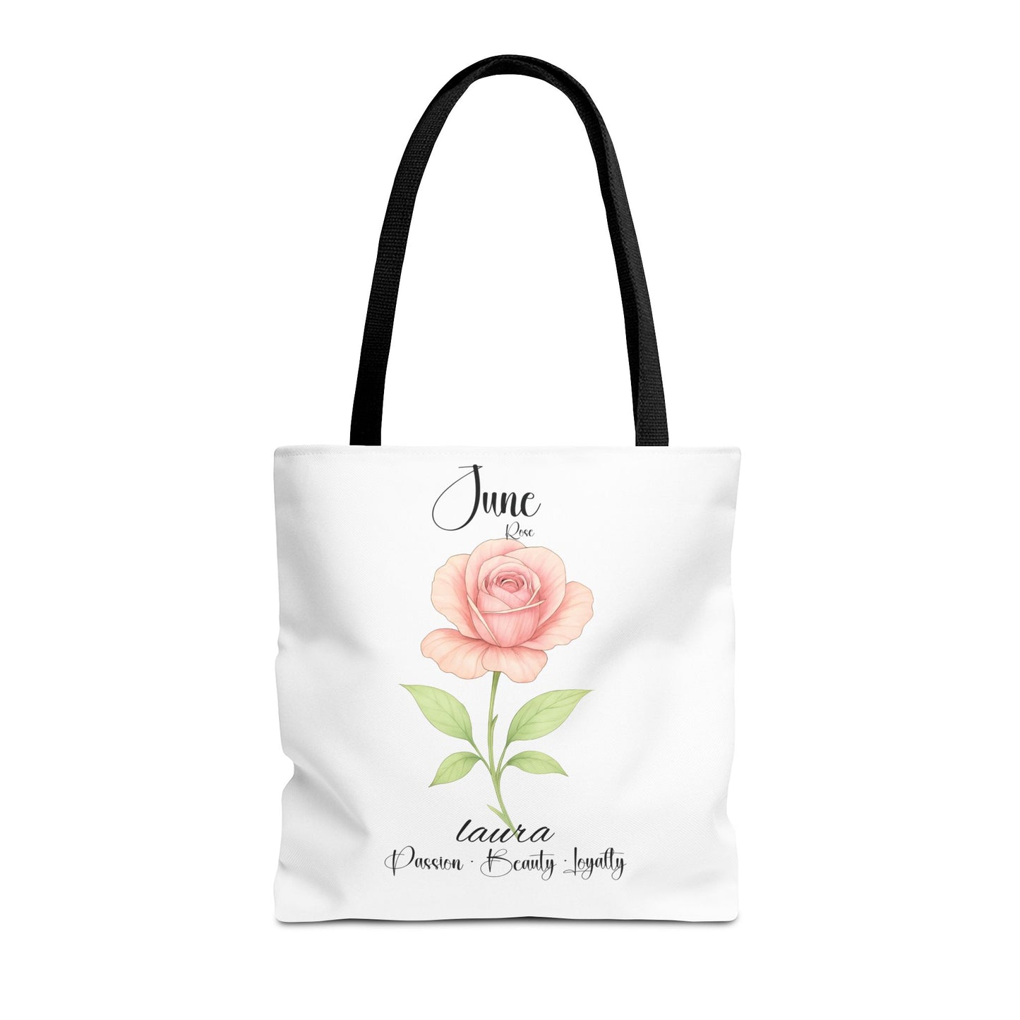 Personlised birth month flower bag for her, milestone birthdays, bestfriend gift.