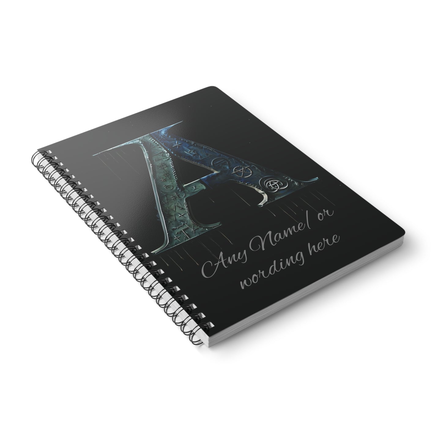 Personalized Norse Witchy Monogram A5 Notebook, Custom Journal.