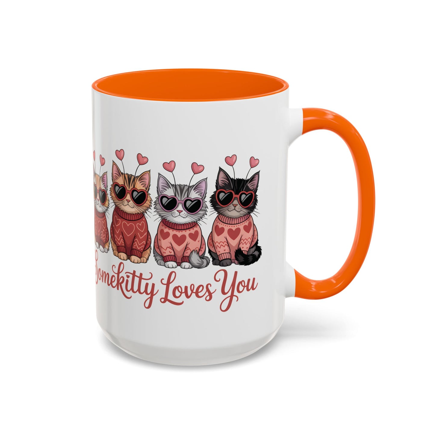 Valentine Kitty Mug | kitten Coffee Cup | cat Lover Gift | Valentines Day Mug |
