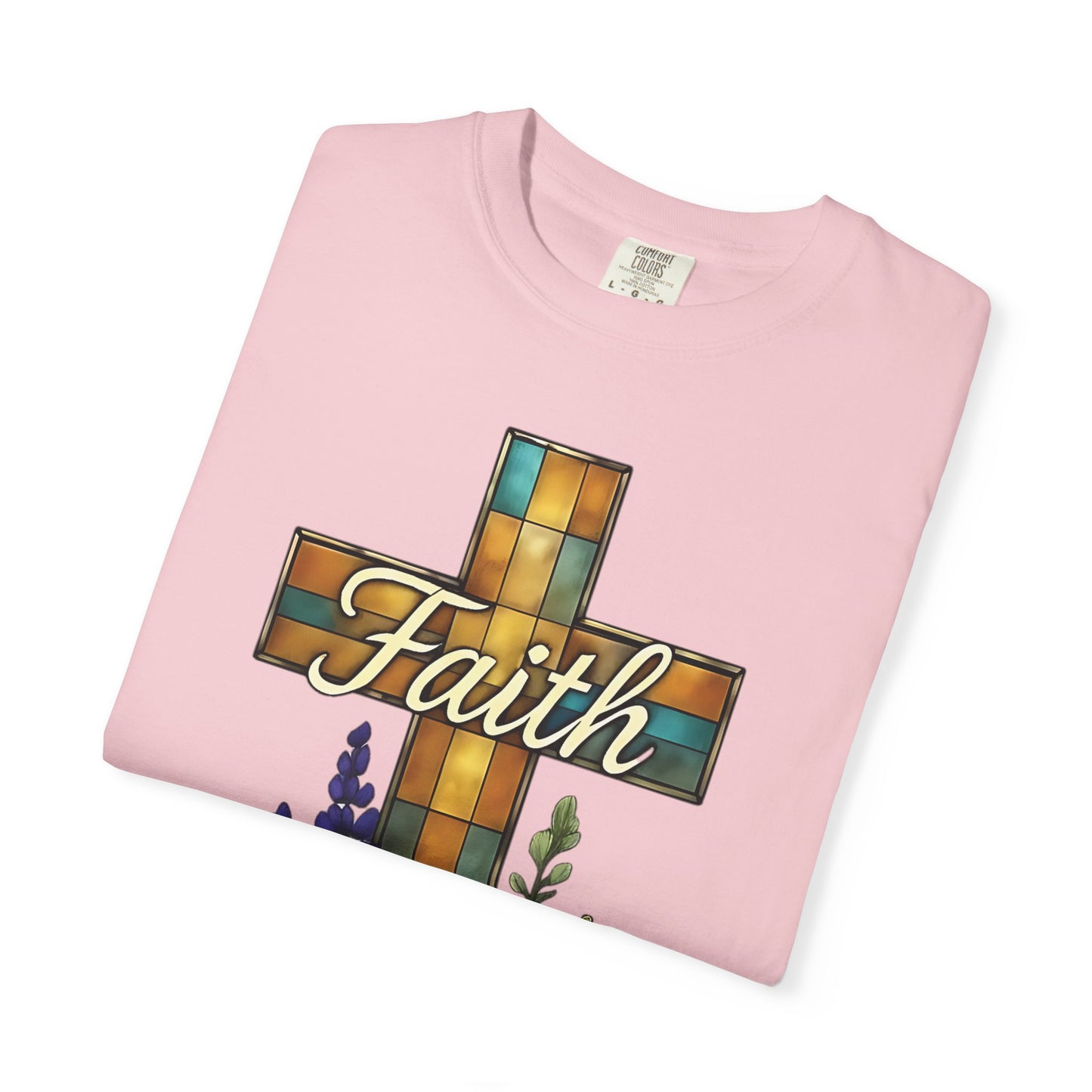 Christianity Faith Cross Comfort Colors T-shirt, Christianity gift or elevating your own collection of Christian merch, this shirt is a testament to the belief that God is good.