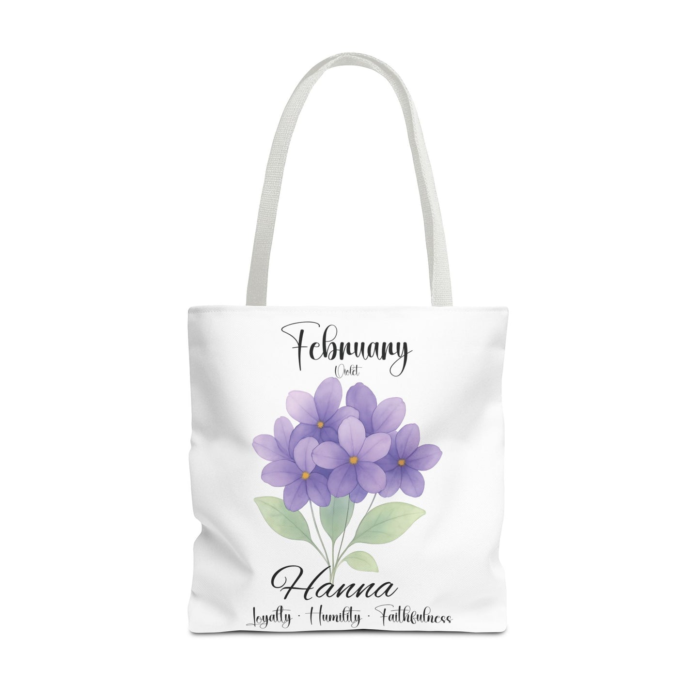 Personalized  floral gift tote bag for her, birth month flower, milestone birthdays, bestfriend gift.