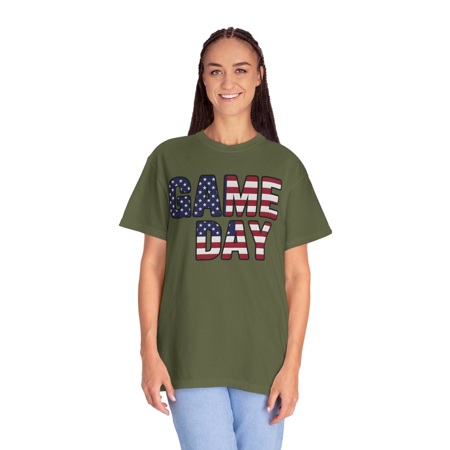 American Flag GAME DAY T-Shirt | Patriotic Sports Fan Tee