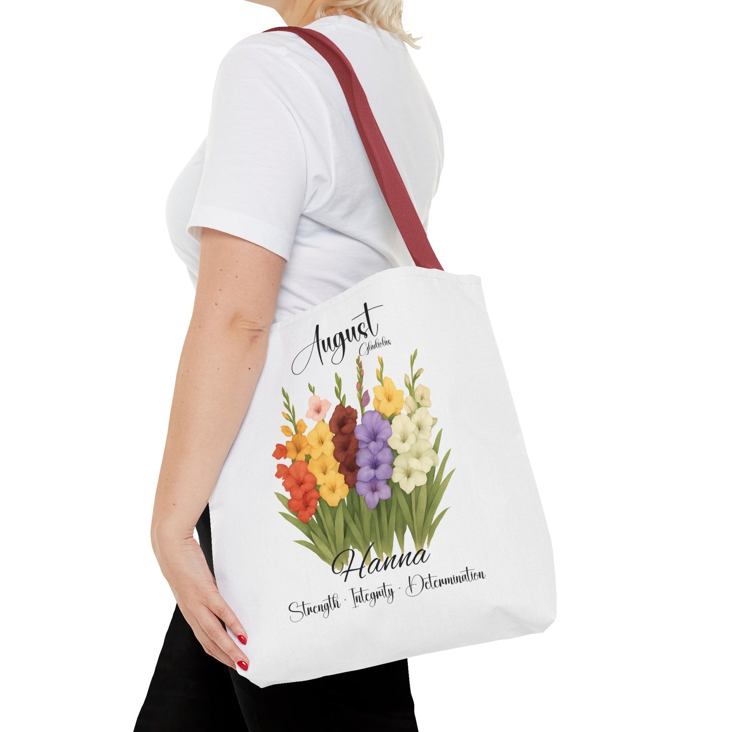 Custom birth month flower bag for her, milestone birthdays, bestfriend gift.