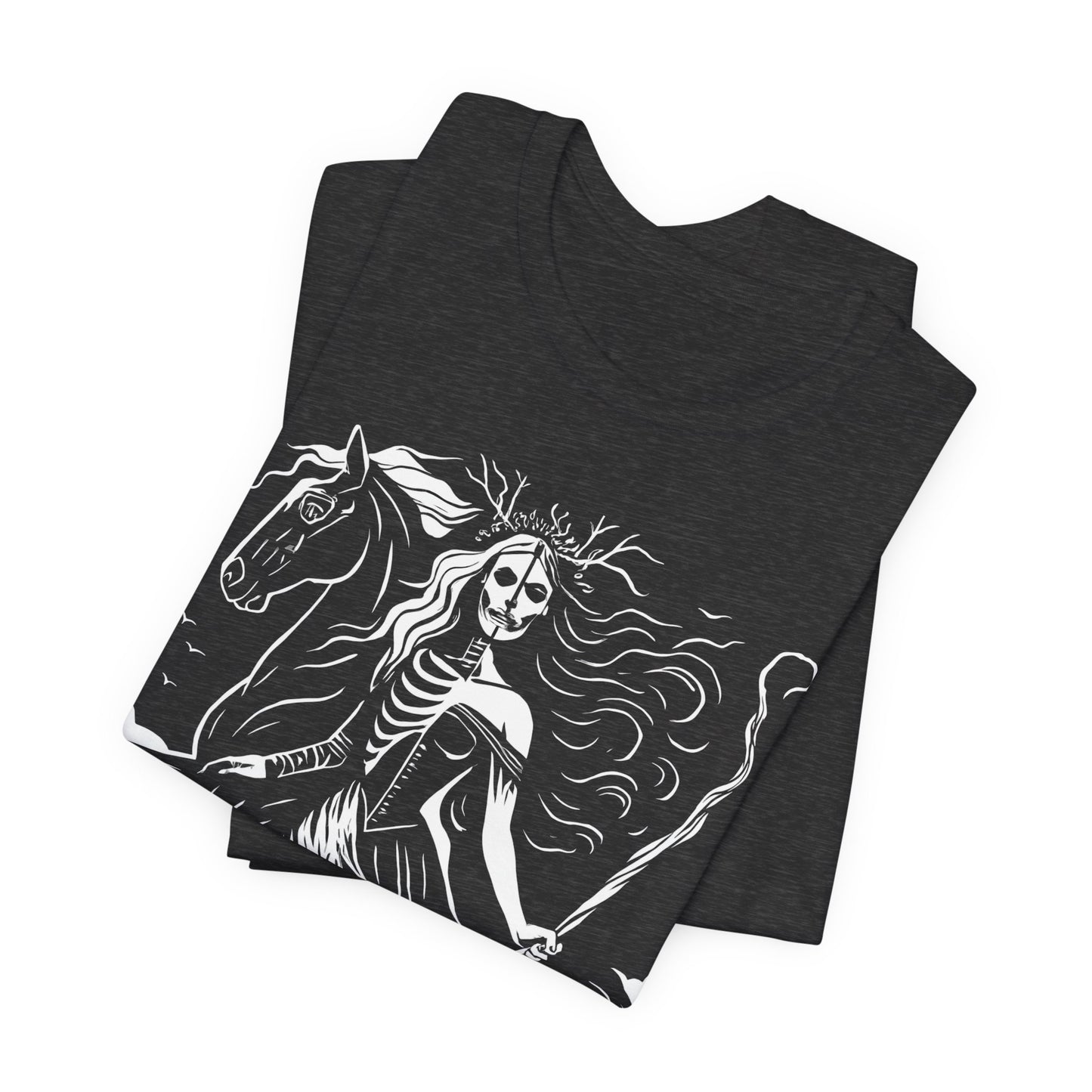 Pagan Goddess Hel Viking T-shirt, This piece of Viking apparel is more than just a shirt; it's a tribute to the enigmatic goddess of death.
